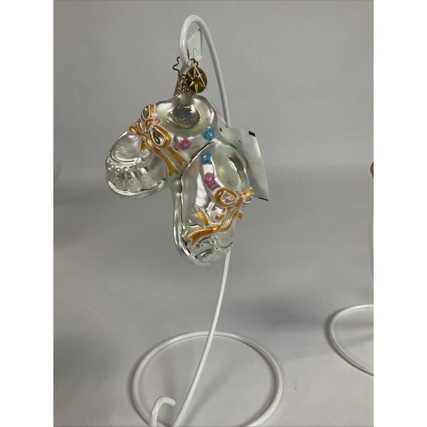 Christopher Radko Mint Confection Cupcake + Tiny Tootsies Christmas Ornaments