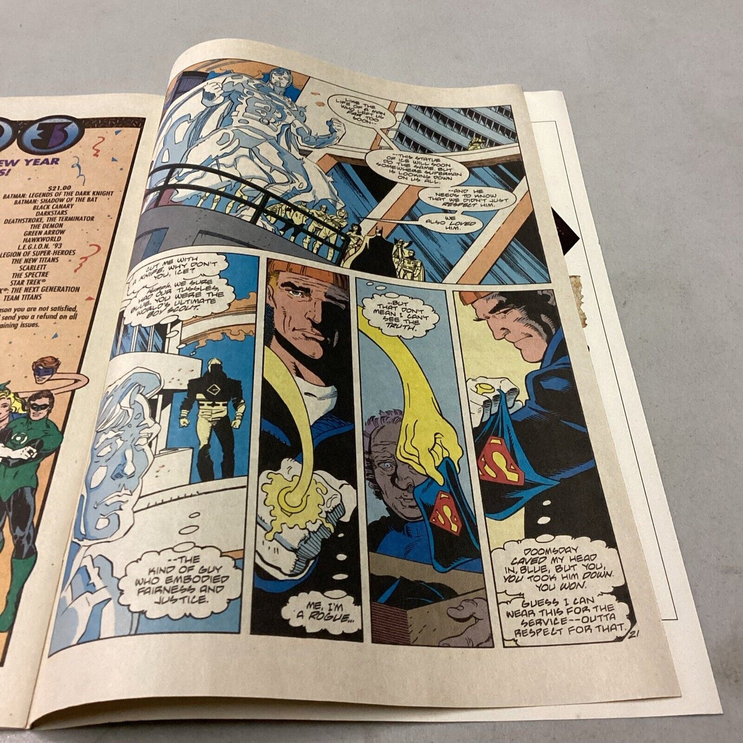 7 DC Comics - Comic Books - Superman #1-4, Justice League, Death Of Superman