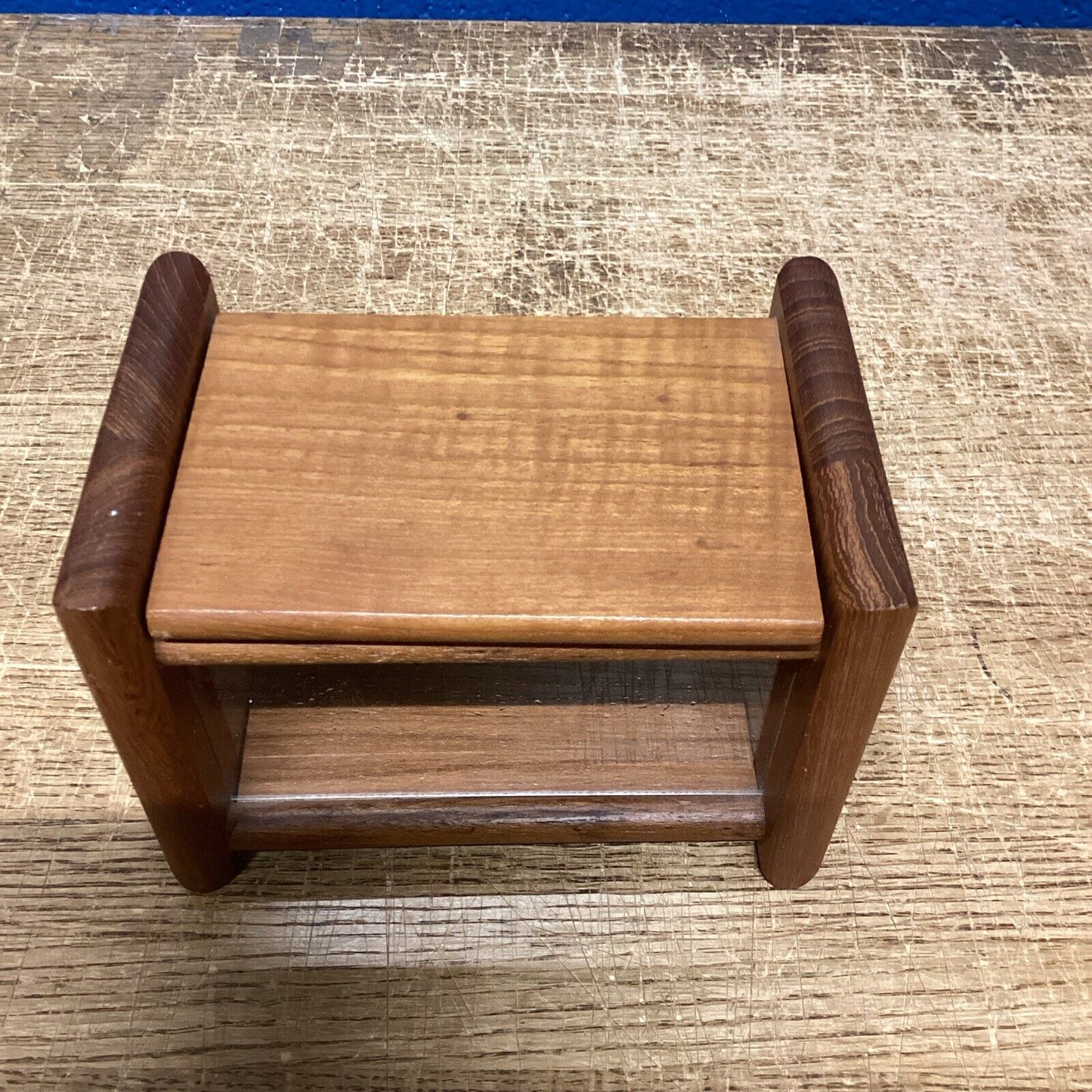 Dolphin Genuine Teakwood Wooden Recipe Box Or Candle Holder