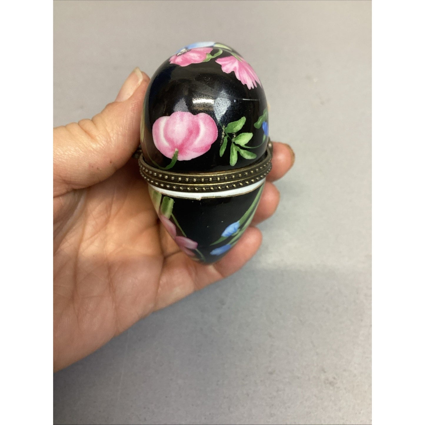 Vintage Floral Heart  Heart Trinket Box