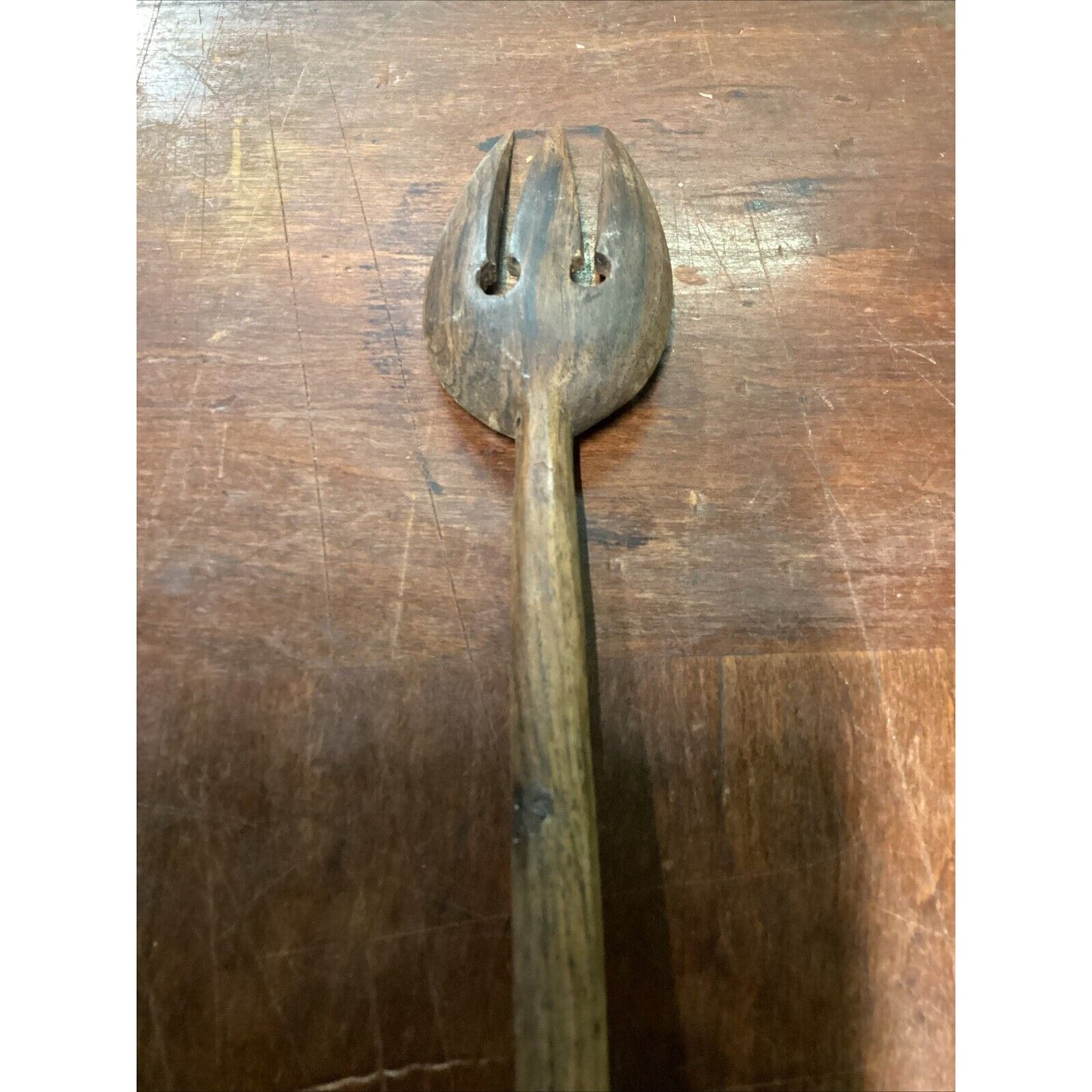 Hand Carved Wooden Decorative Turtles Fork And Spoon Set