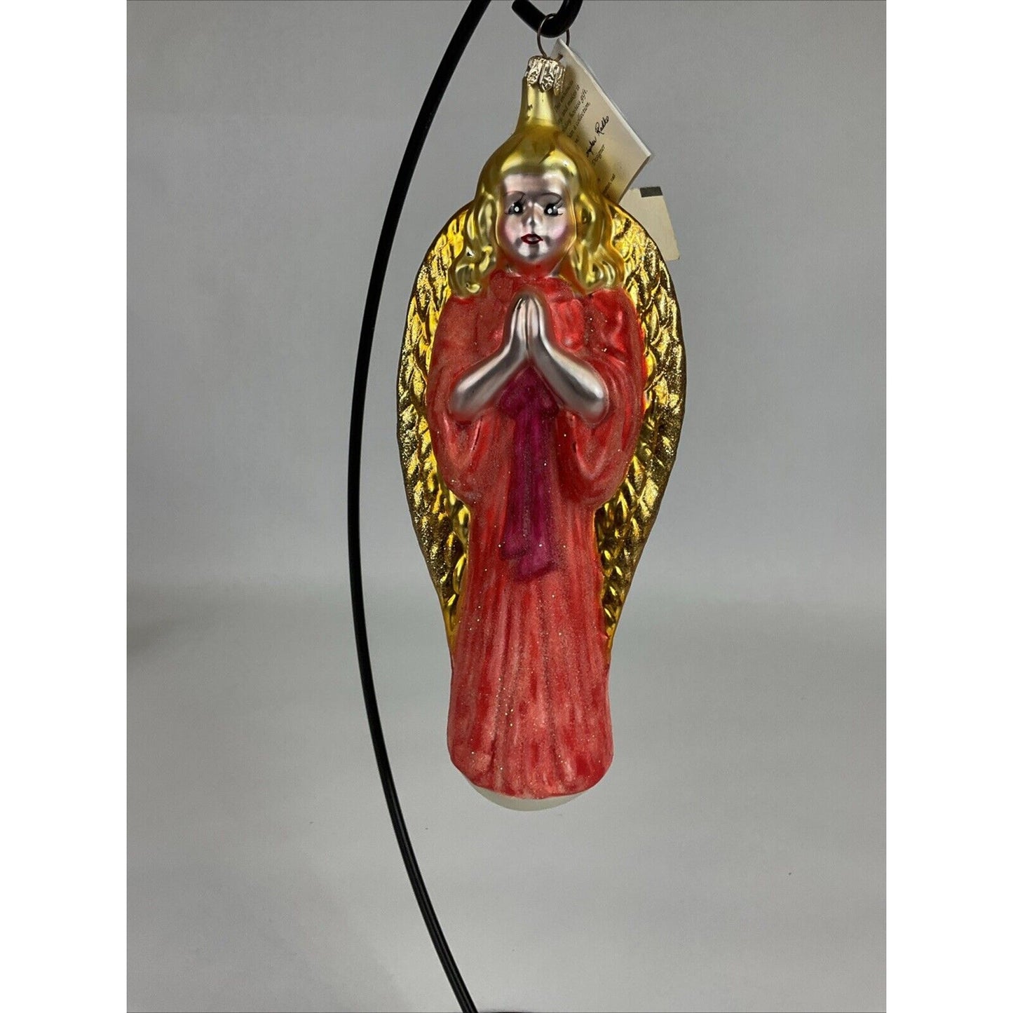 Vintage Christopher Radko Choir Angels Pink & Gold Christmas Ornament