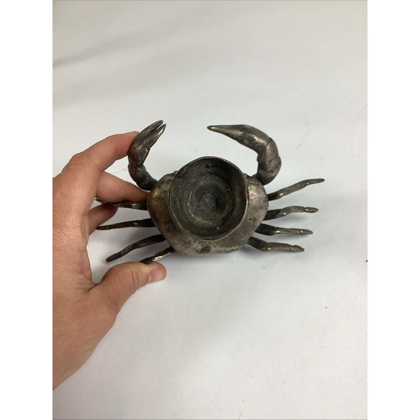 Set Of 3 Arthur Court Crab Aluminum Taper Candle Holders