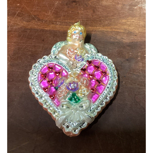 RADKO 'CUPID'S SURPRISE' Feb 2002 Ornament of Month - Broken Top