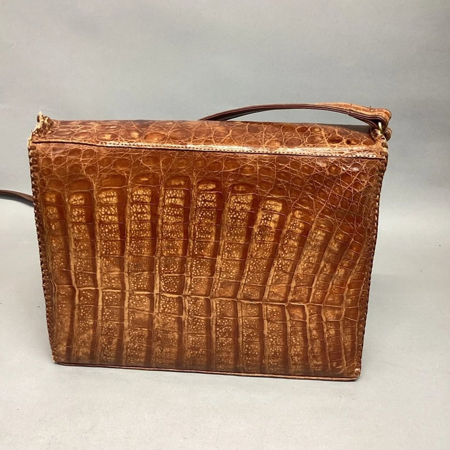 Vintage Genuine Alligator Purse - Damaged Strap