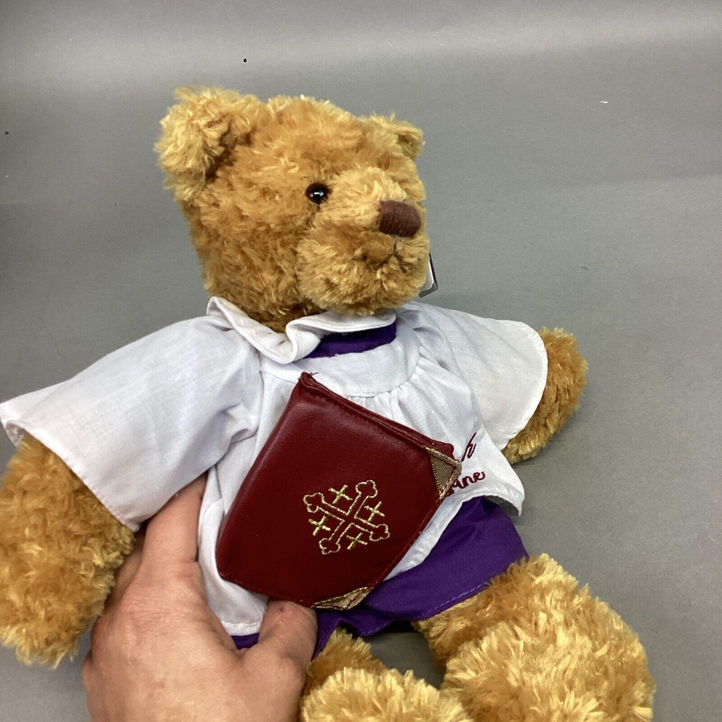 Rare Vintage GUND 14" CHORISTER Golden Teddy Bear W/ Hymnal & Tags - #45881