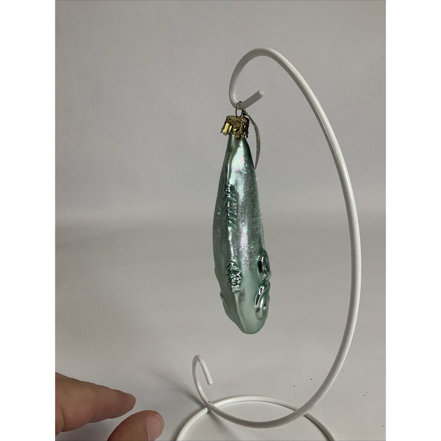 Christborn Glass Figural Fish Christmas Ornament