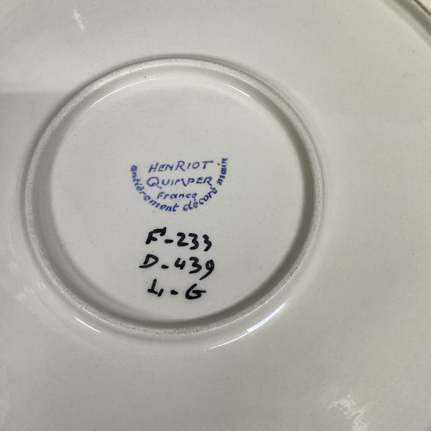Set Of 3 Henriot Quimper Ceramic Decorative Wall Plates W/ 1 Coaster - France