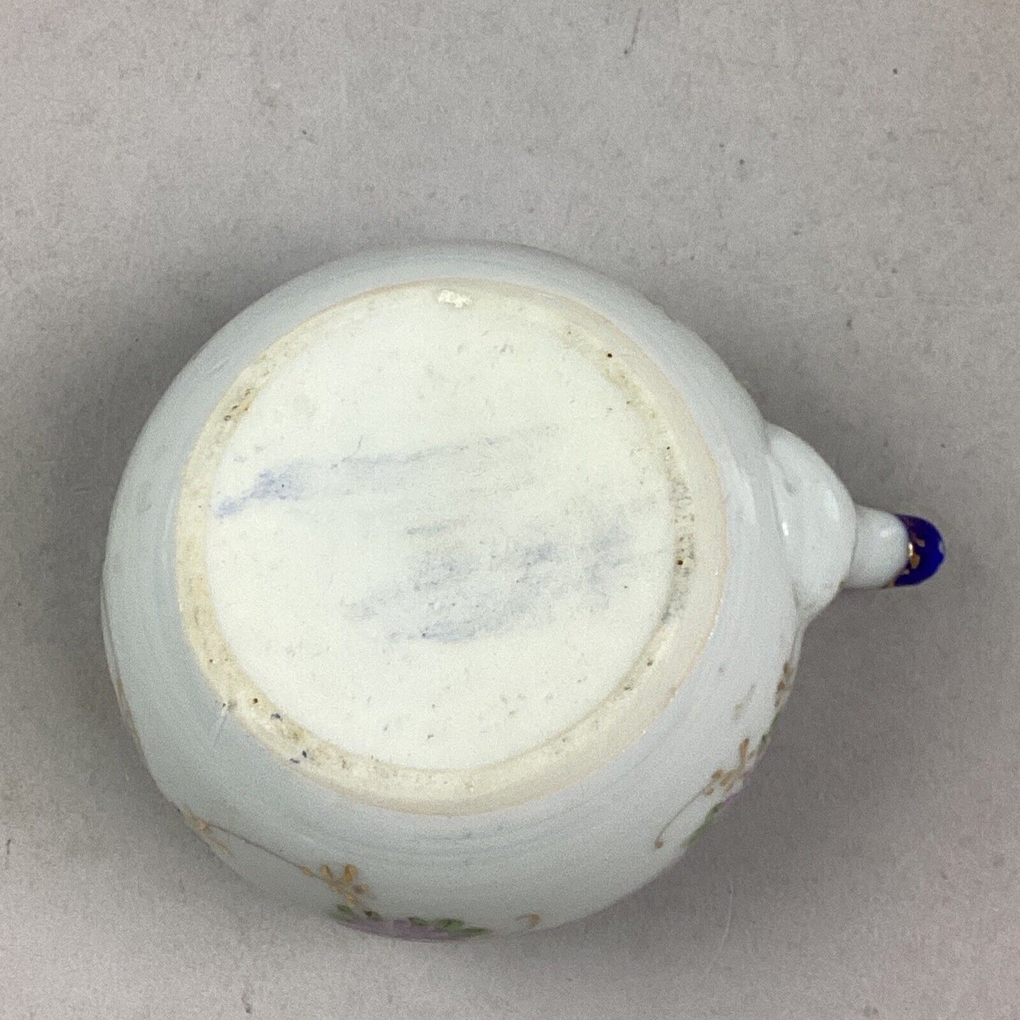 Vintage Porcelain Hand Painted Floral Teapot - 3”Hx4”L