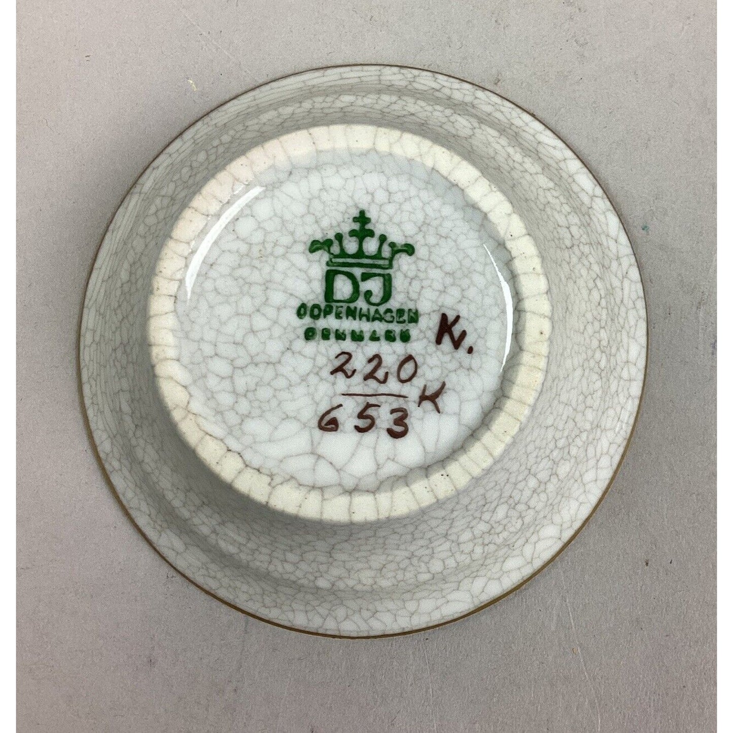Dahl Jensen Porcelain Trinket Dish Copenhagen Denmark - 3 1/4” - Set of 2