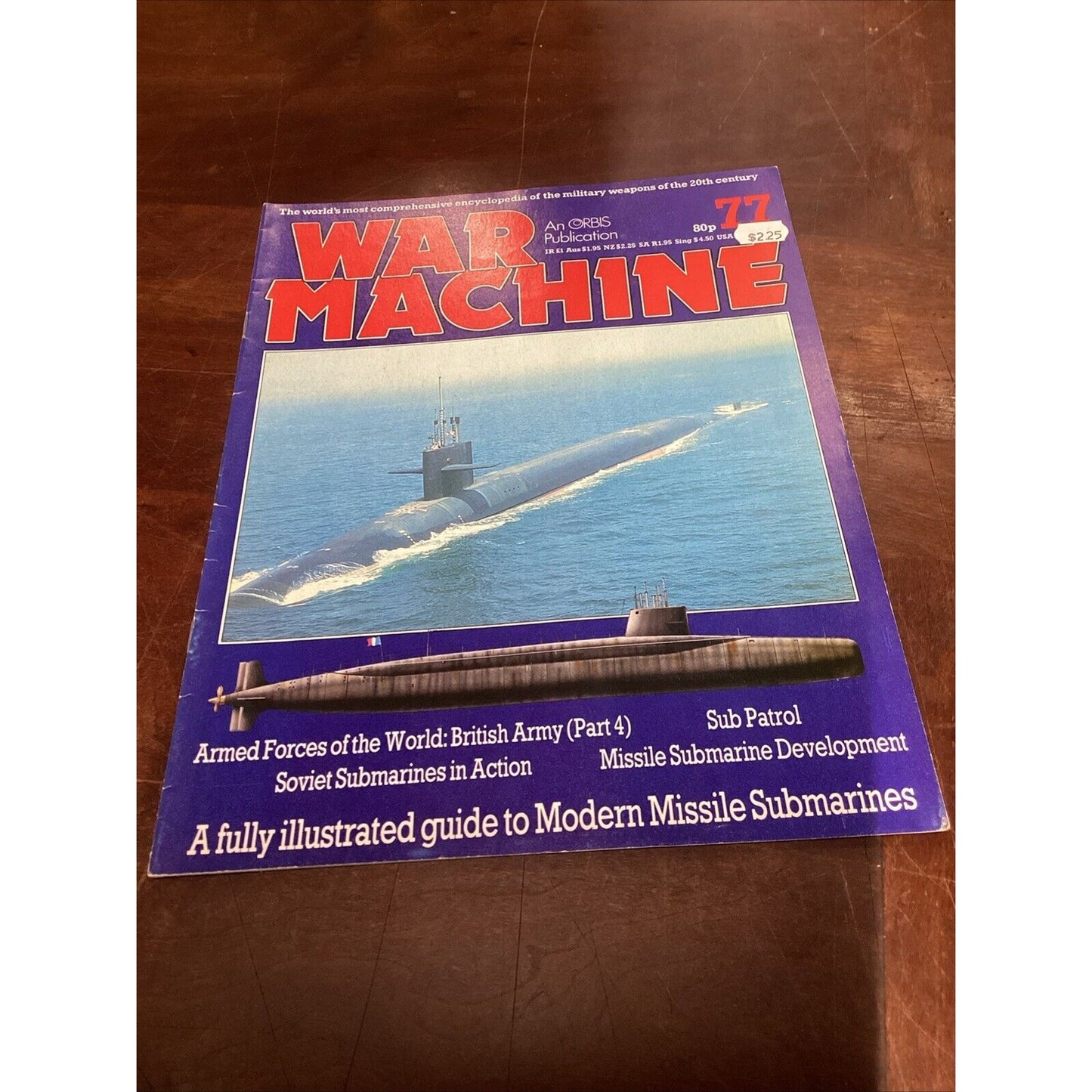Lot Of 7 - War Machine Subs, Modern Subs Warfare, Subs In Color & US Ballistic M