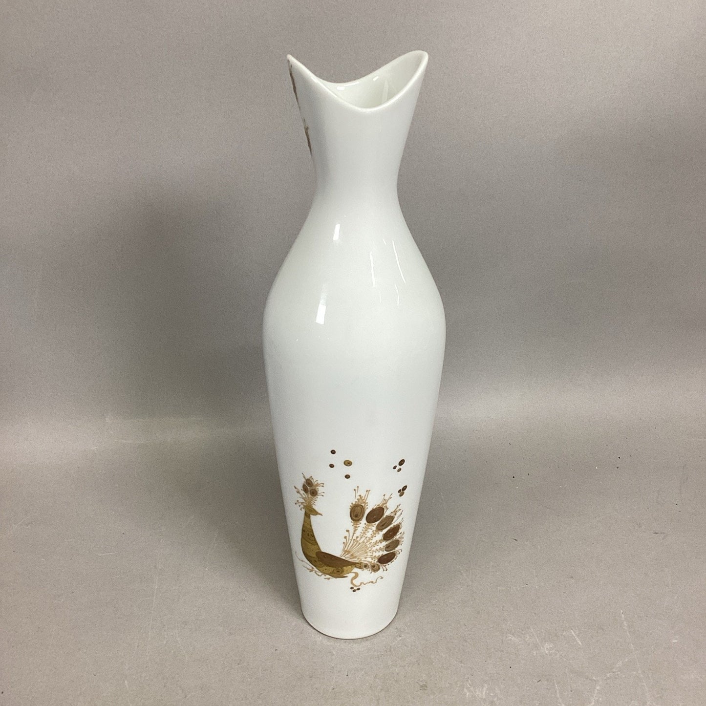 Bjorn Wiinglad Rosenthal Porcelain & Gold Decorative Vase - Germany - 13”H #1583