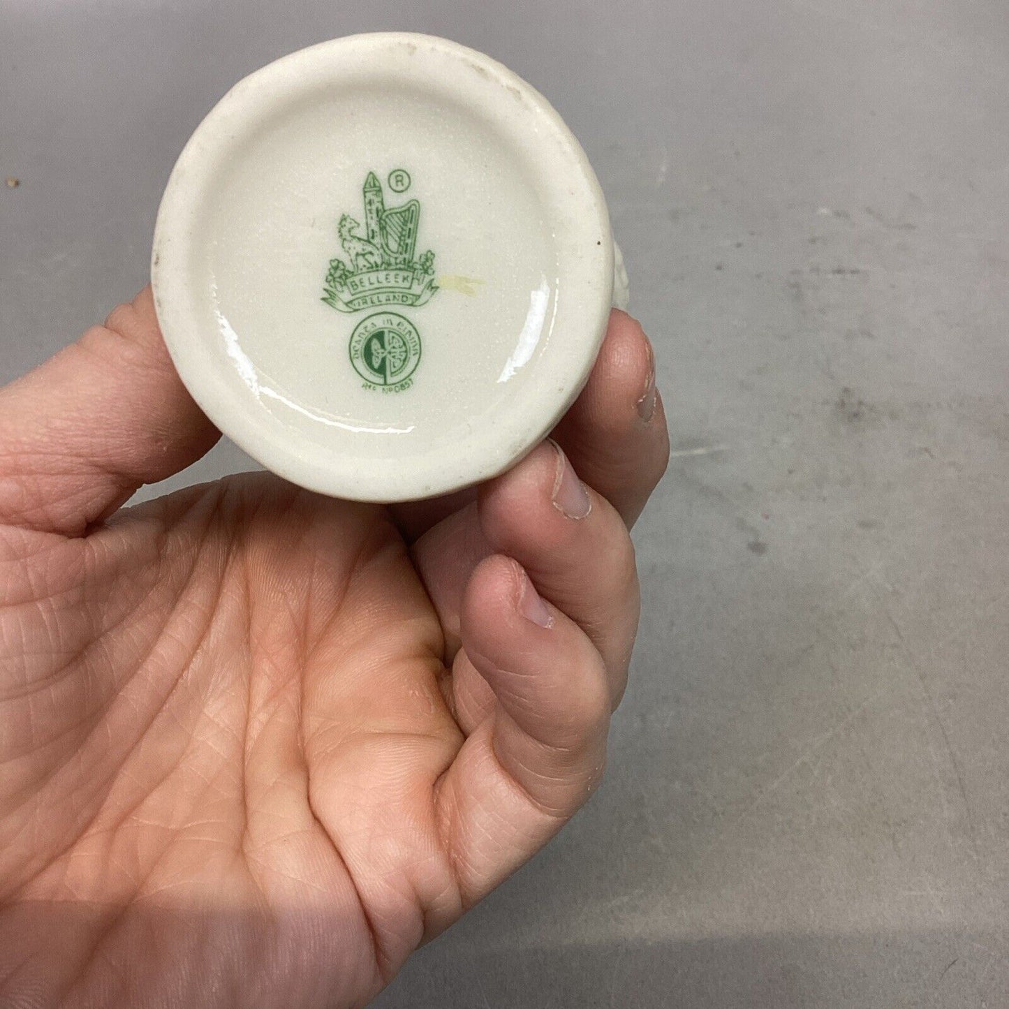 Belleek Yellow Ribbon Bud Vase, Cup/Saucer And Heart Candy Dish