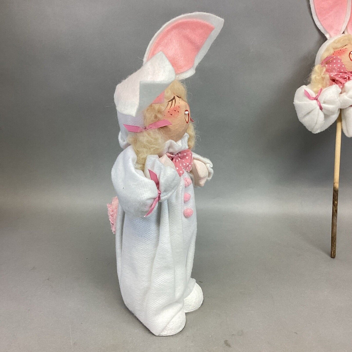 Vintage Easter Bunny Doll And Easter Bunny On Stake