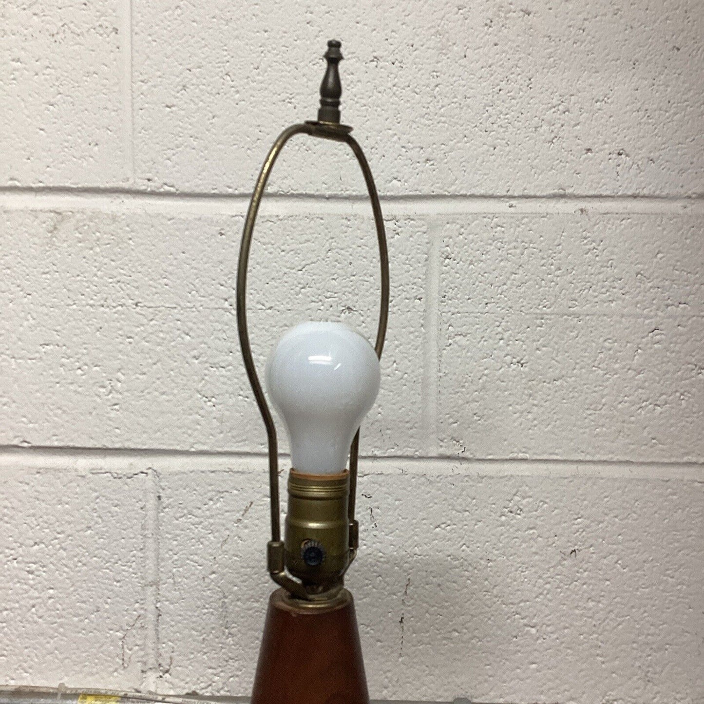 Large Vintage Wooden Lamp - 37” Tall - No Lampshade - Tested & Works