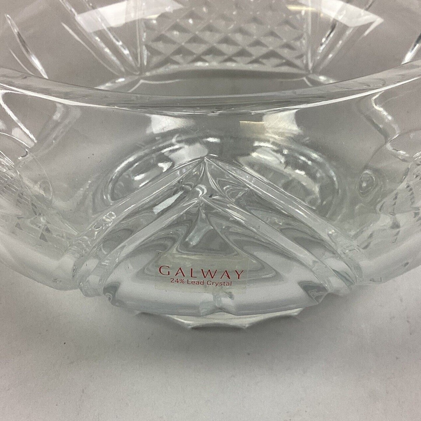 Vintage Galway Irish 24% Lead Crystal Salad Bowl