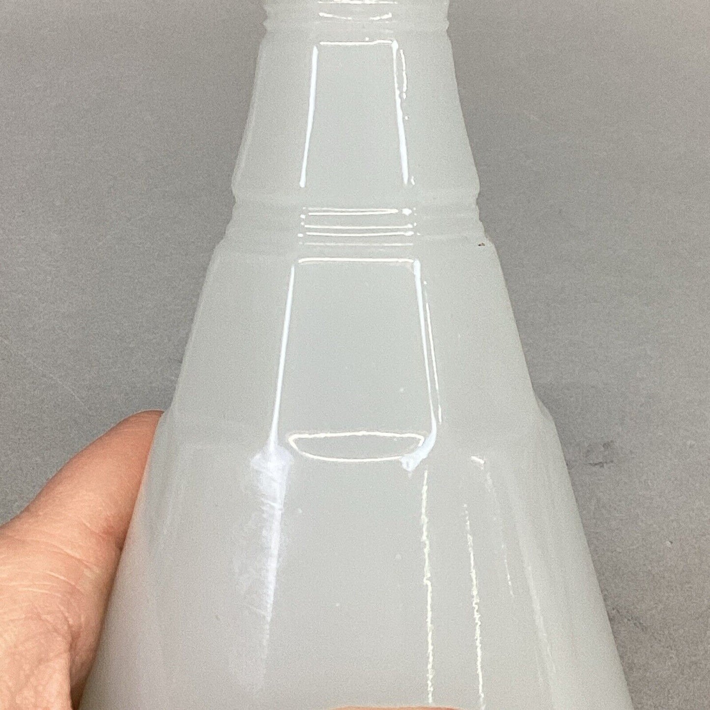 Vintage E.W. Inc Milk Glass Barber Bottle White Clambroth