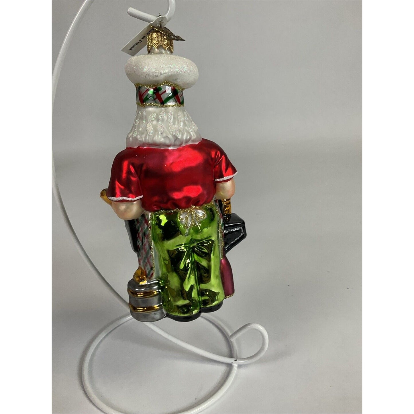 Santa’s BBQ Grill Glass Christmas Ornament European Glass 2016