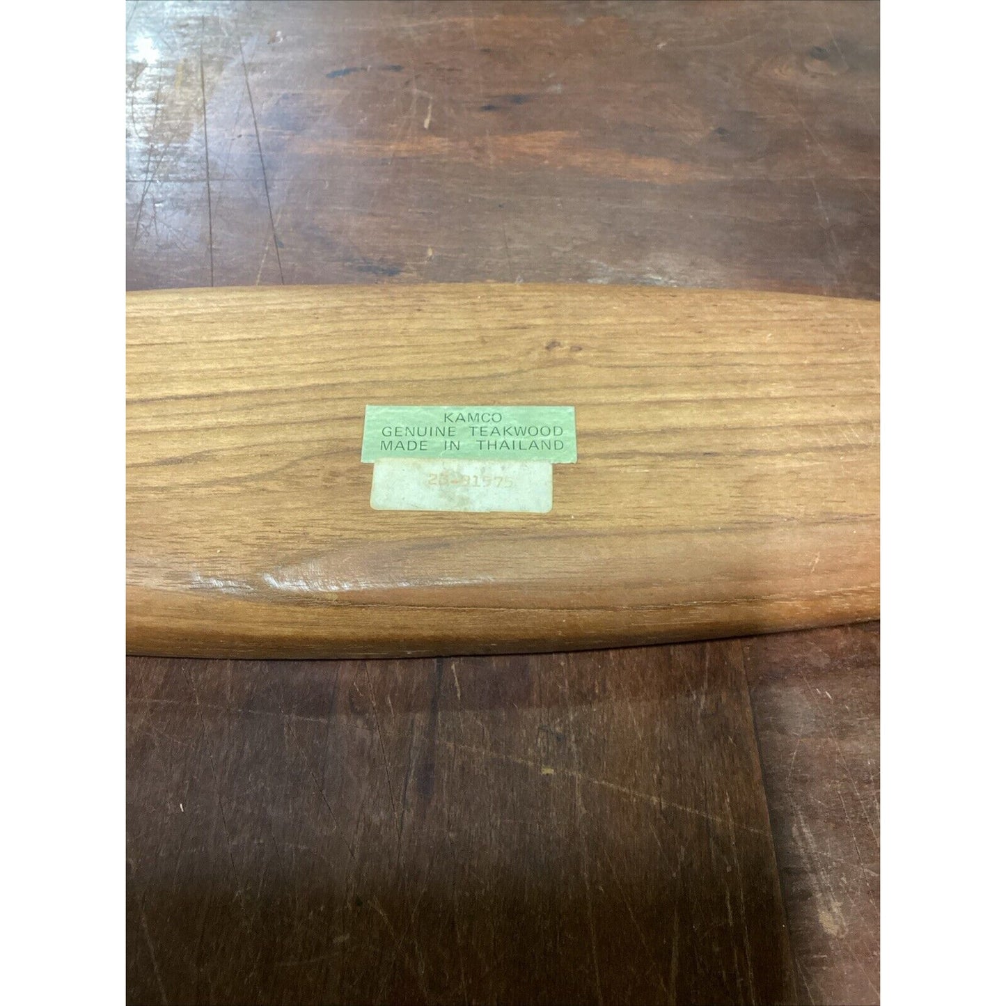 Divided Genuine Teakwood Serving Tray W/ 3 Compartments - 18x4”