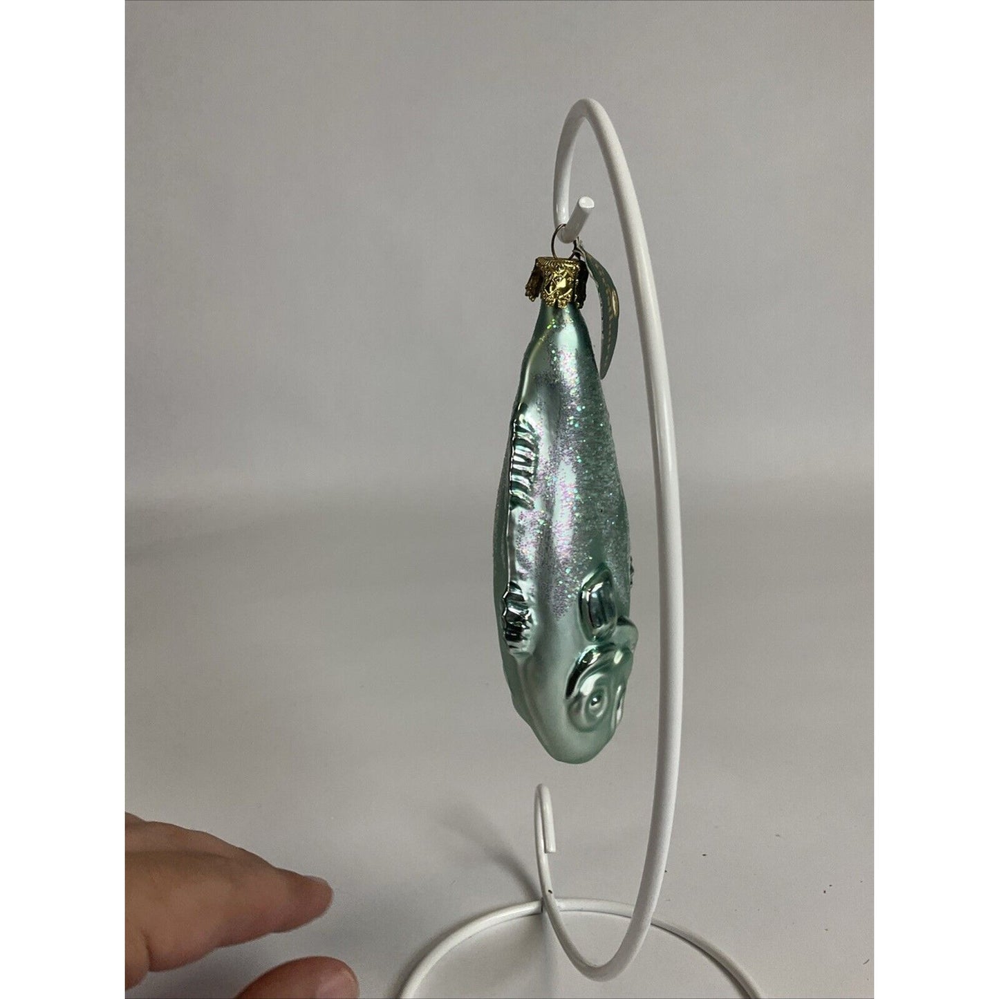 Christborn Glass Figural Fish Christmas Ornament