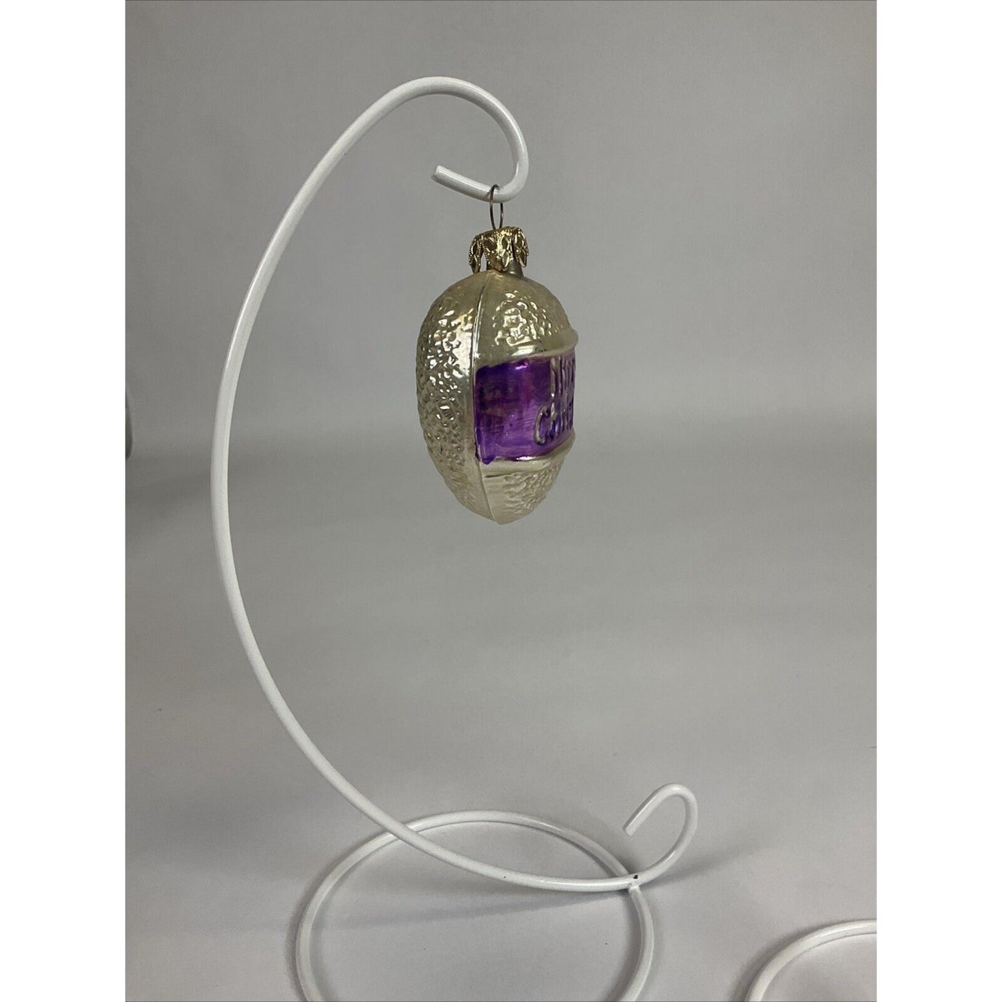 Glass Christmas Red Heart Gold Glitter + Silver Heart Merry Christmas Ornaments