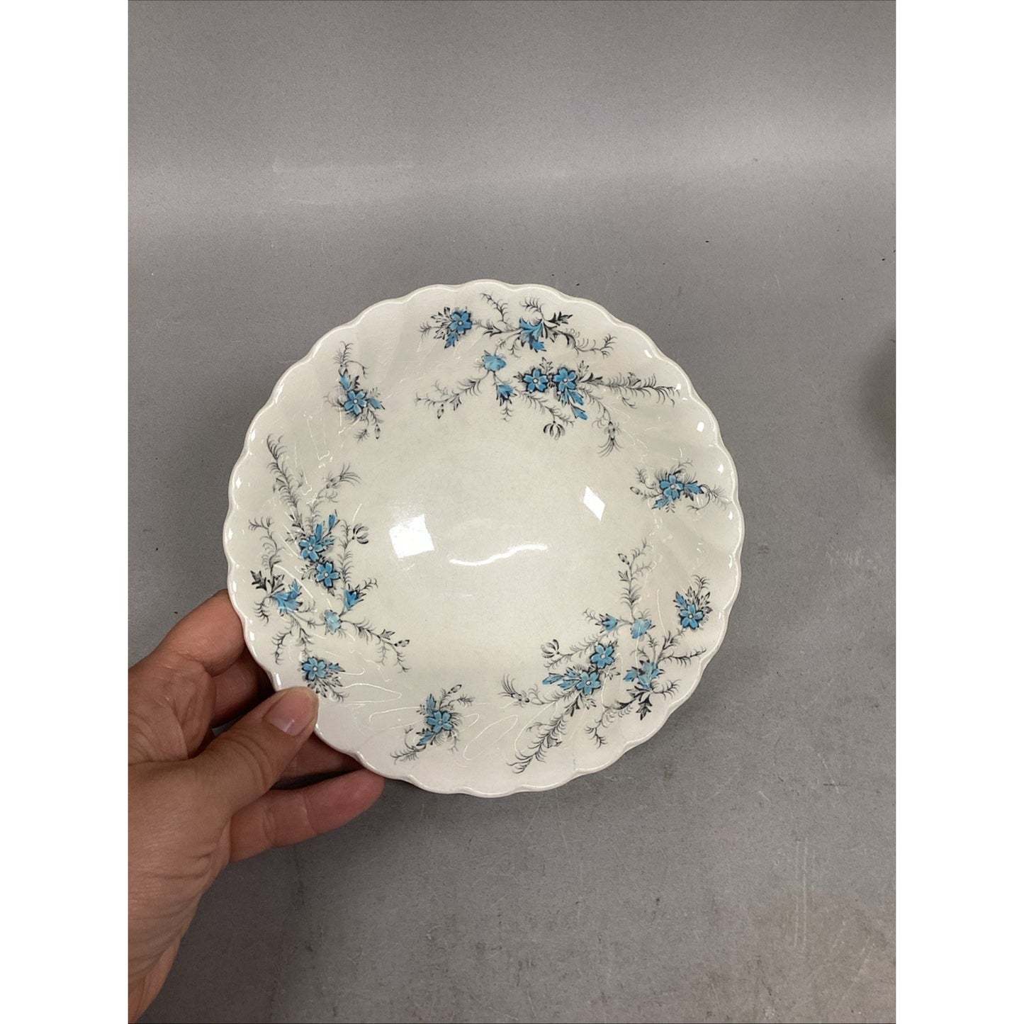 Fine Staffordshire Ware Blue Floral Bowl & Empress China Pink Floral Bowl