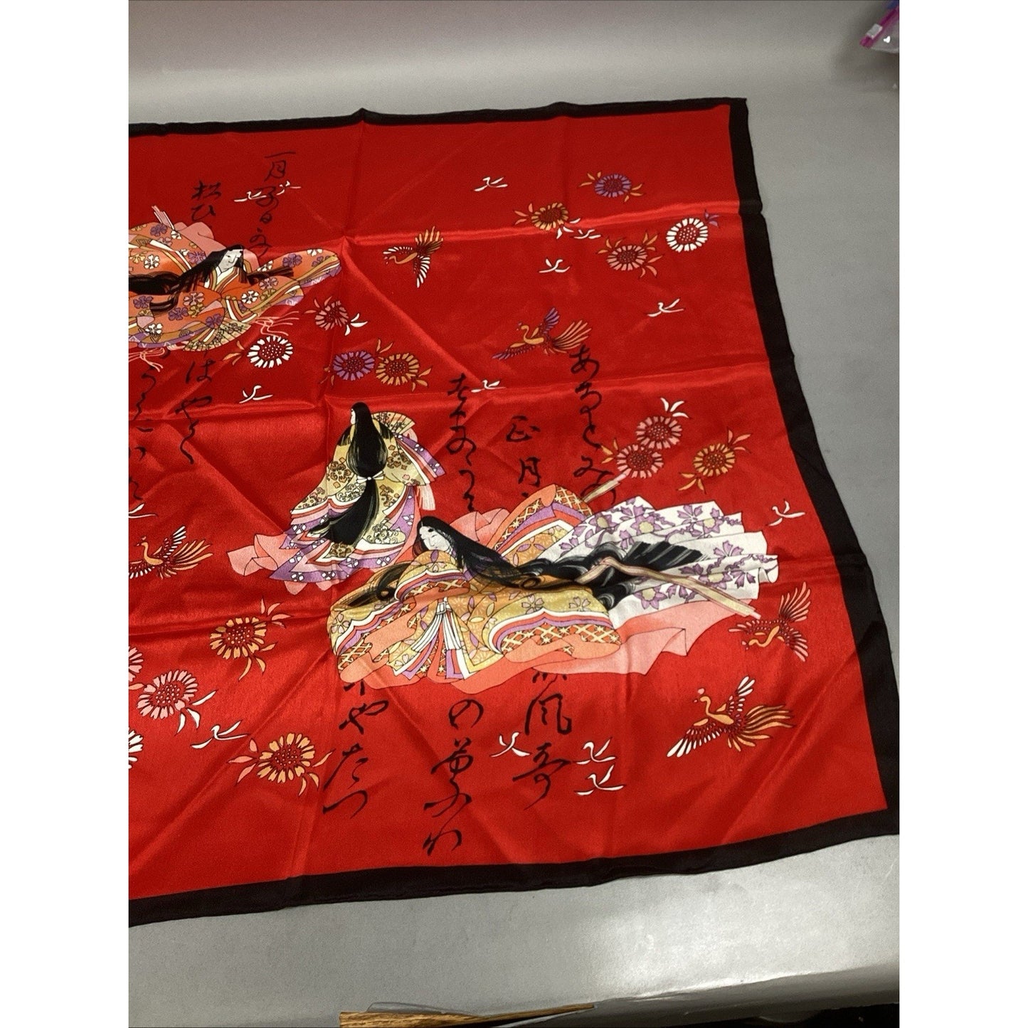Set Of 2 Women’s Scarves And 1 Purple Flower Handkerchief