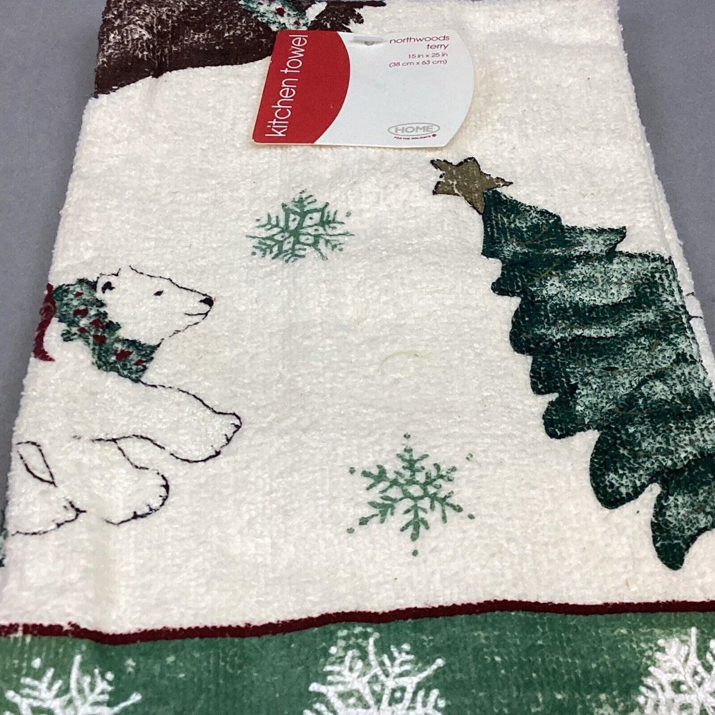 2 Balsam & Fir Polar Bear Kitchen Towels, 1 Northwoods Terry Kitchen Towel