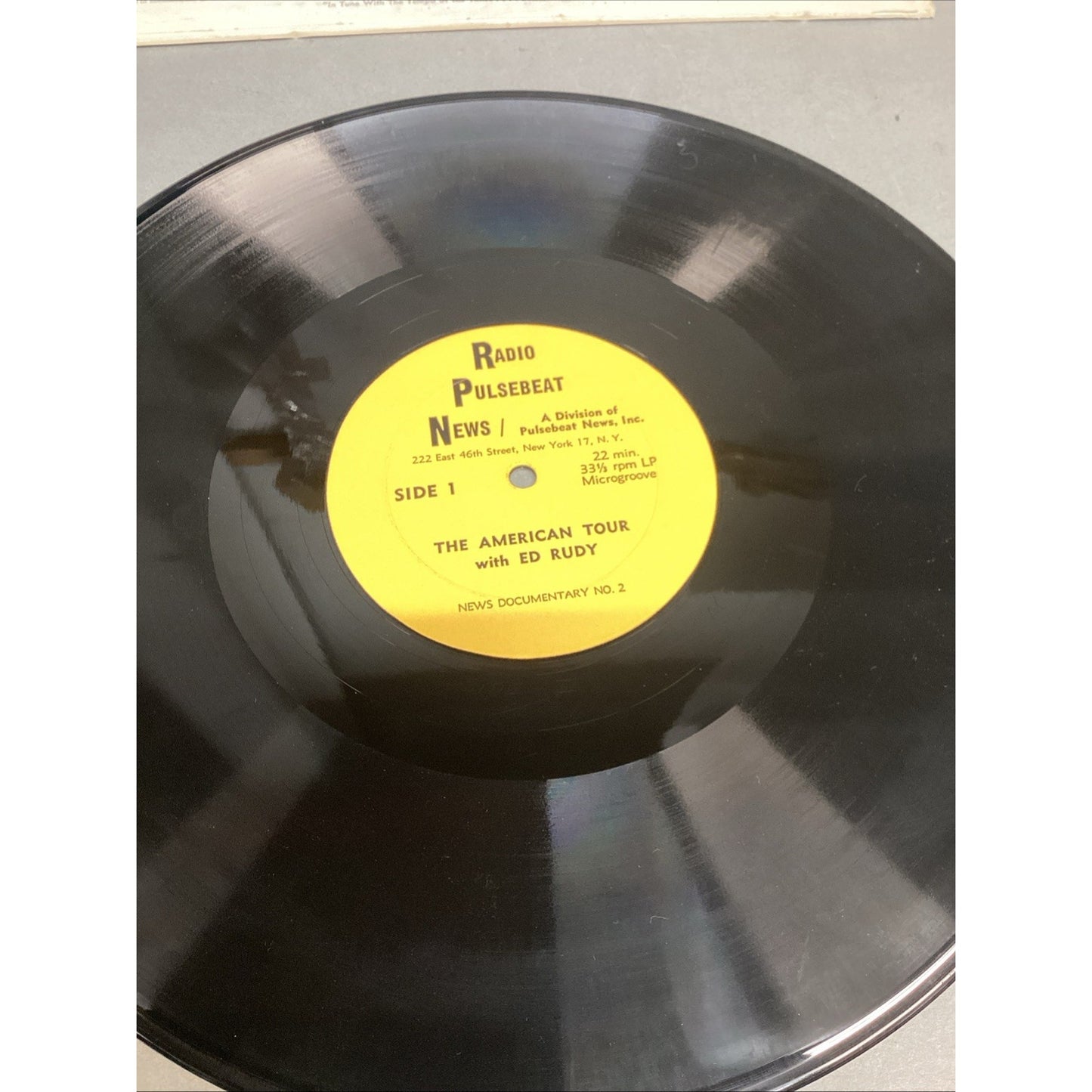 The American Tour With Ed Rudy Original LP Record