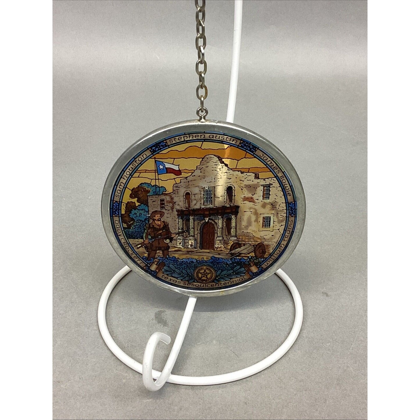Stained Glass Guild Alamo Texas Hanging Ornament window charm suncatcher 3.5”