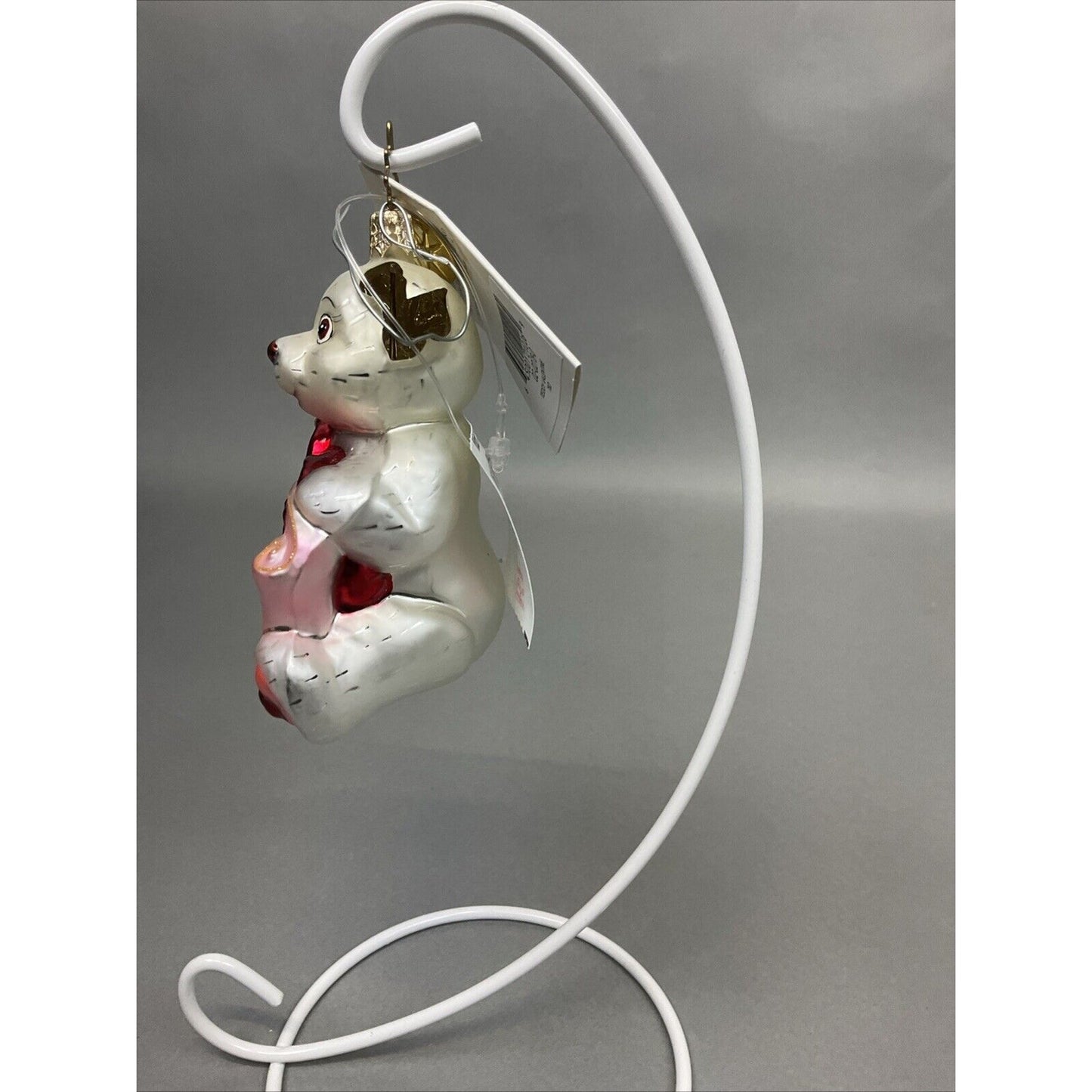 Radko “Teddy Valentine" + “We Gather Together” Christmas Ornaments / Damaged