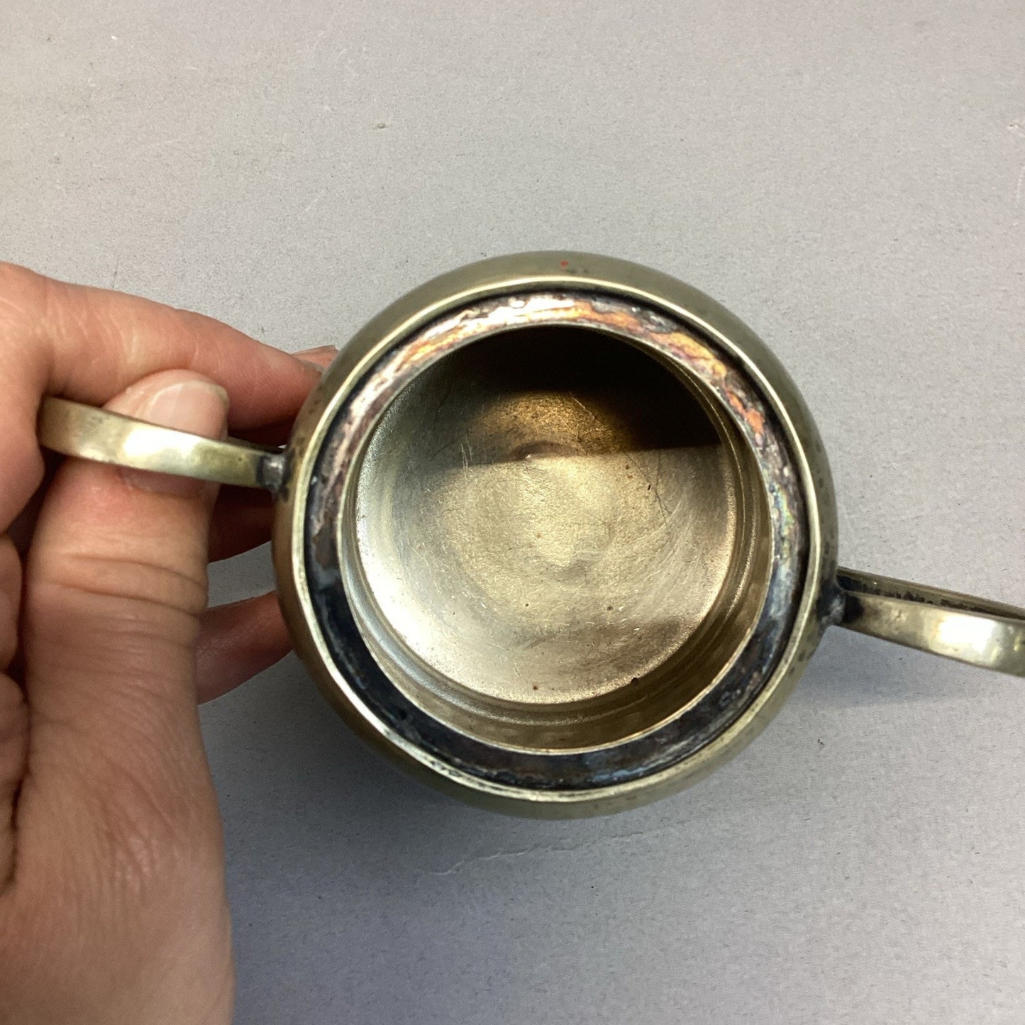 Vintage Gotham Silver Co. Nickle Silver Teapot, Sugar Bowl & Creamer Set