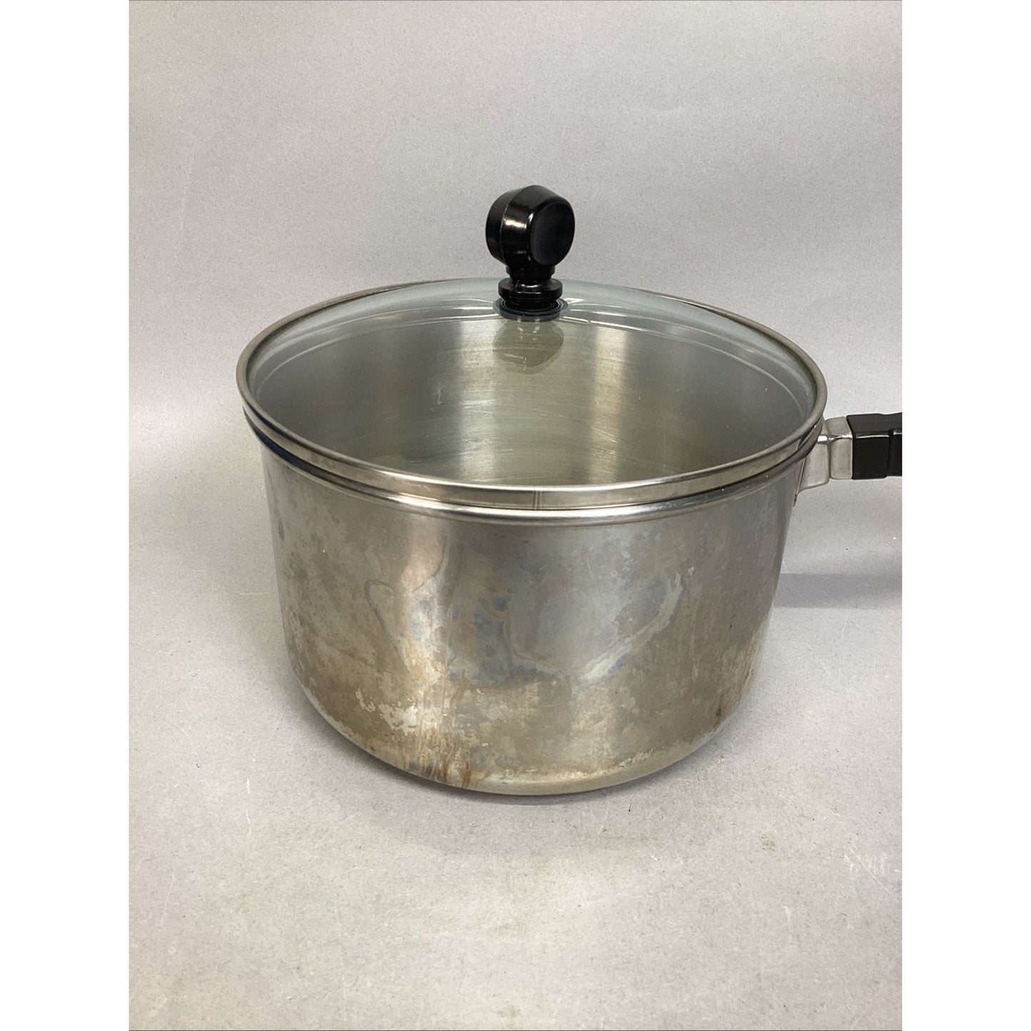 Vintage Farberware Stainless Steel 3 Quart Pot With Glass Lid