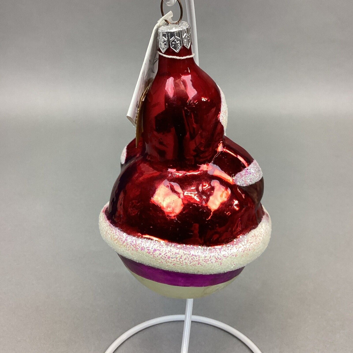 Radko HERITAGE African American SANTA Roly Poly Ornament 90-072-0 - Damaged