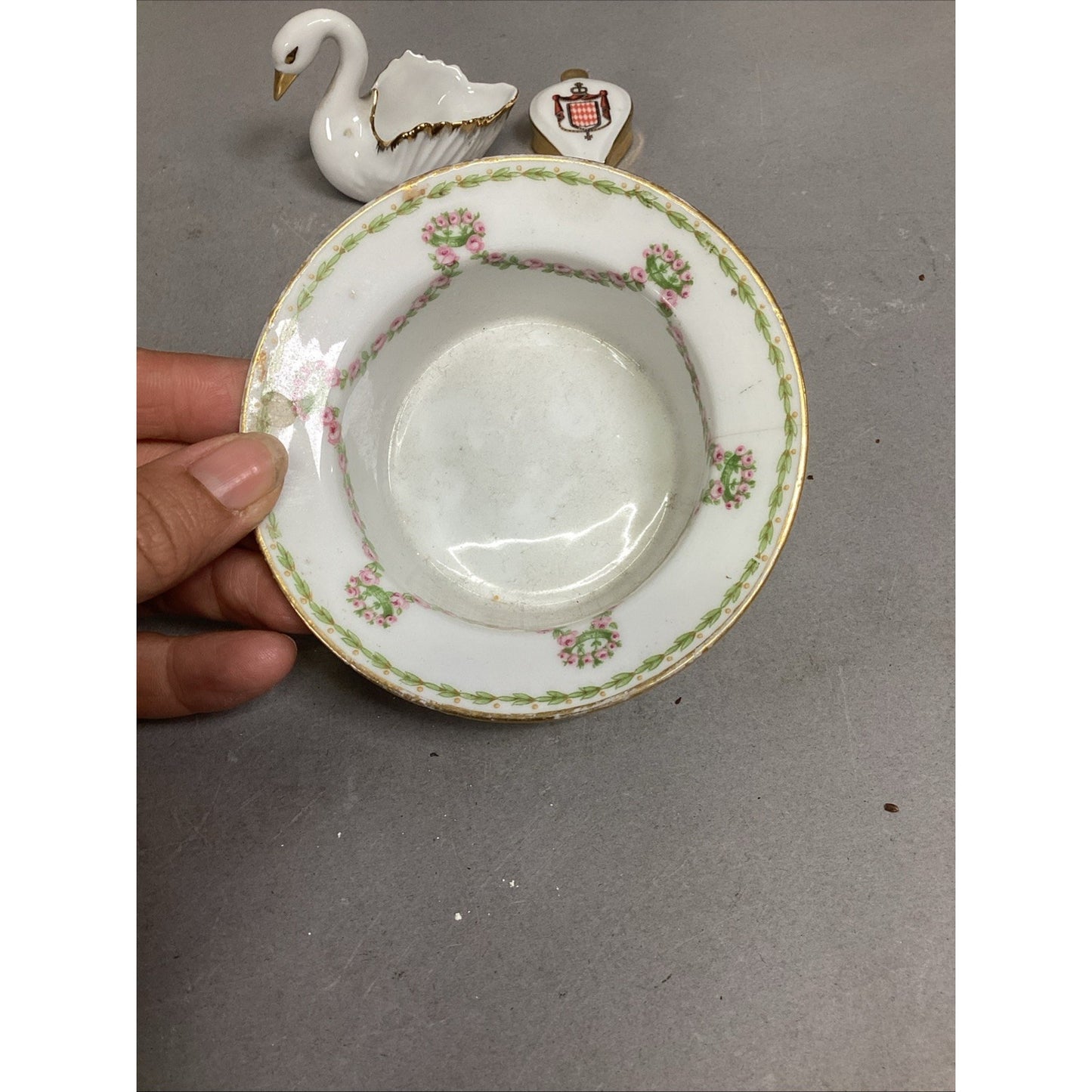 Set Of 4 Limoges France Trinket Dish & Figurines
