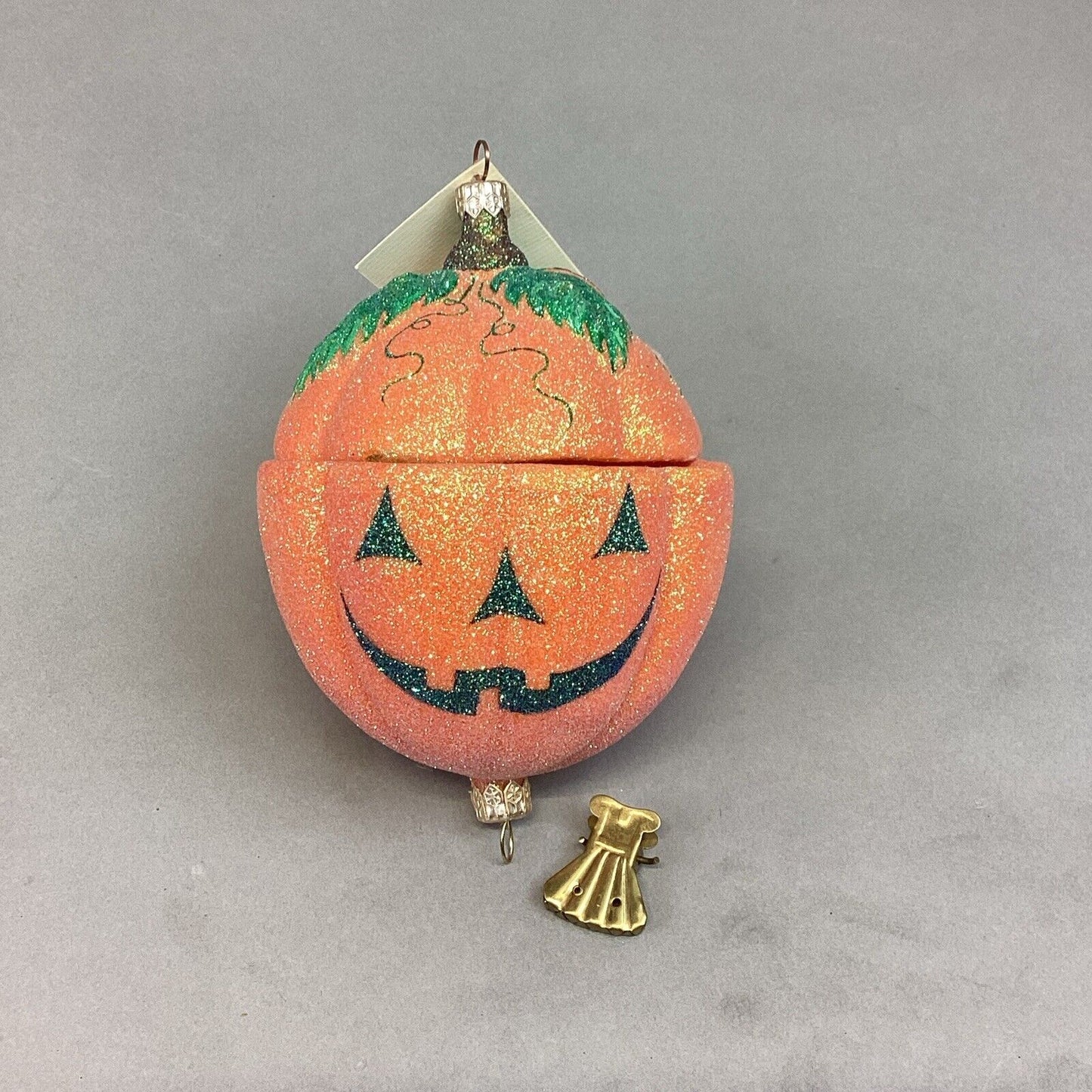 Patricia Breen Pumpkin Jack-O-Lantern 2 Part Ornament With Clip