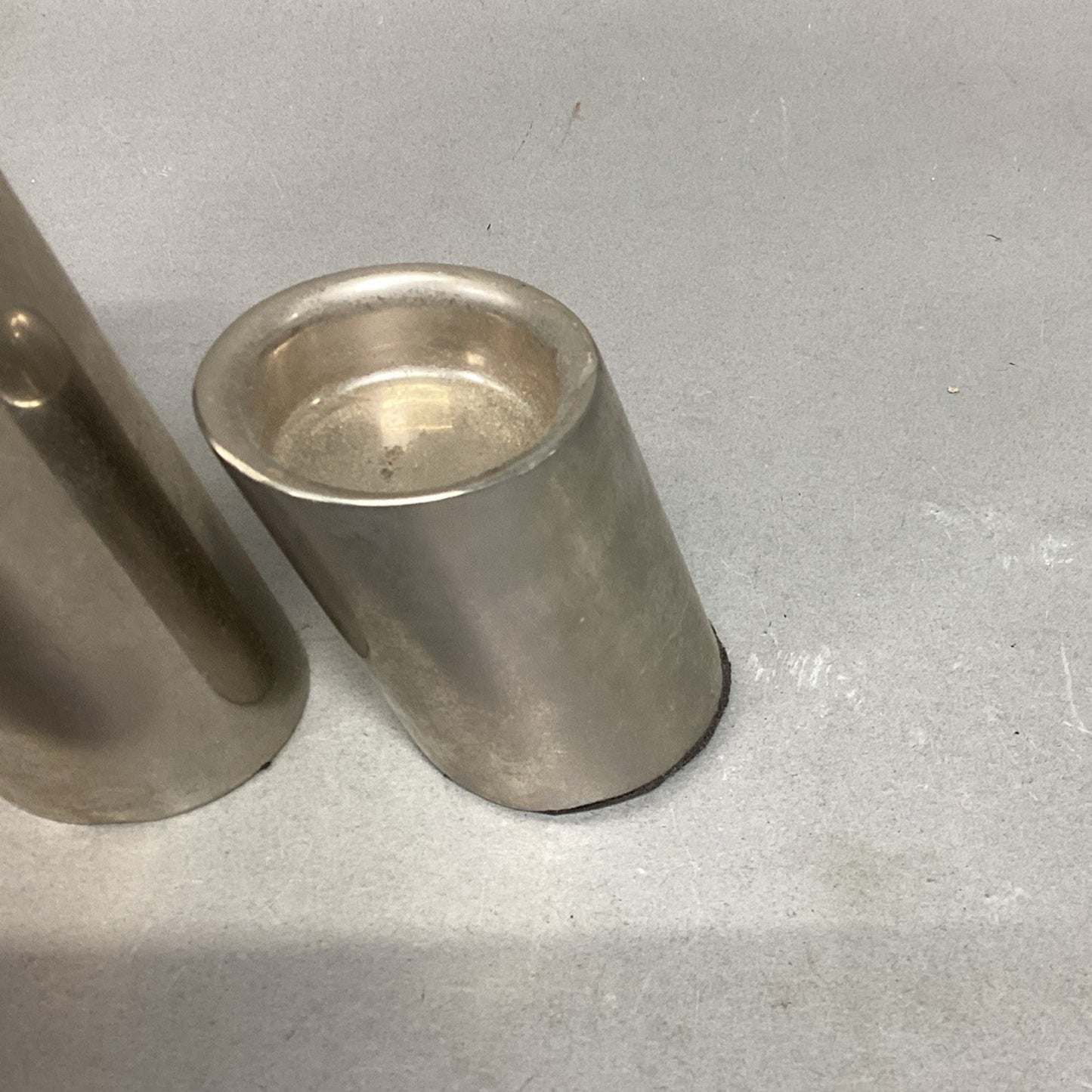 Set Of 3 Silver Plated Candle Holders - 7.5, 5, & 2.75”H