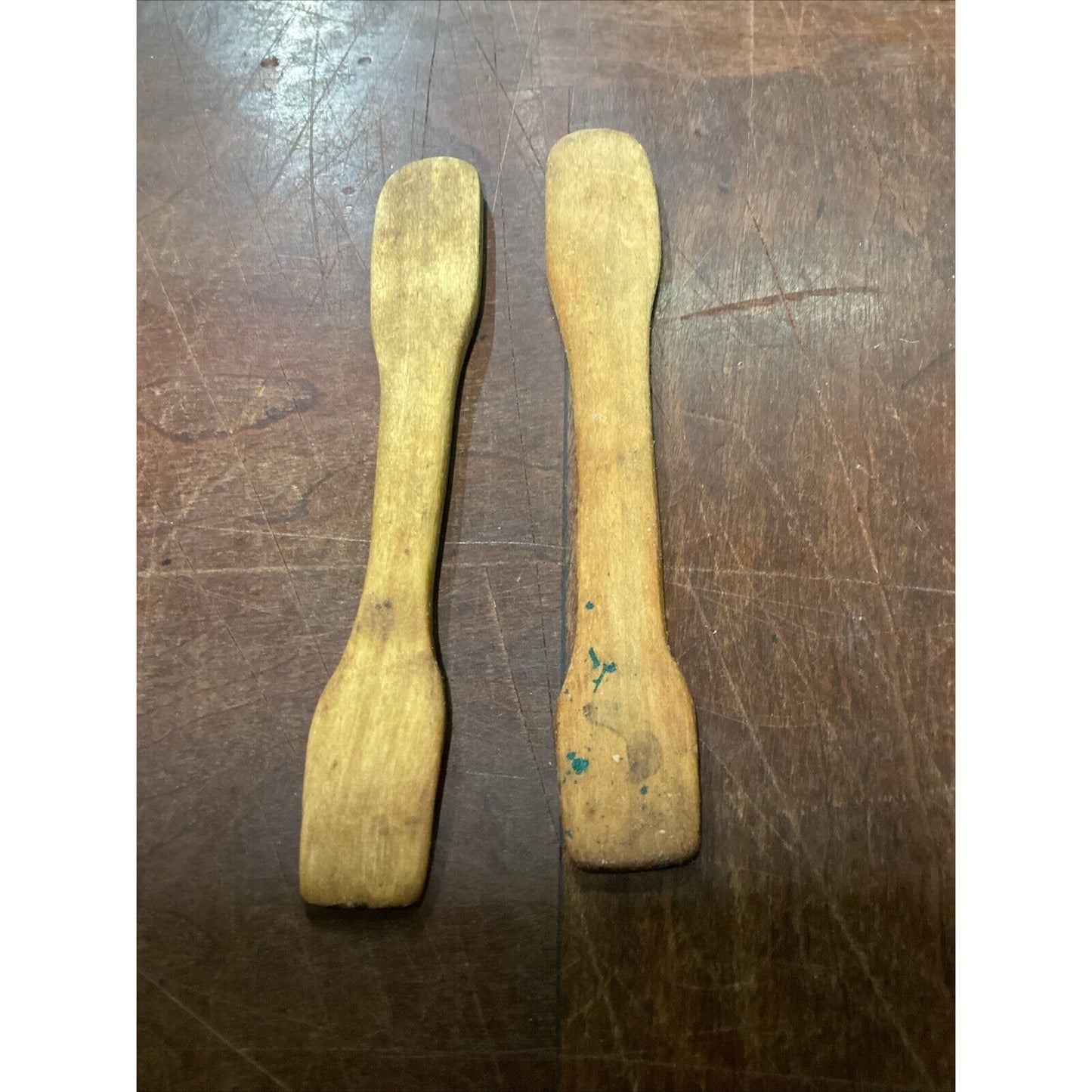 Lot Of 8 Handmade Wood Utensils - Spoons Spatulas