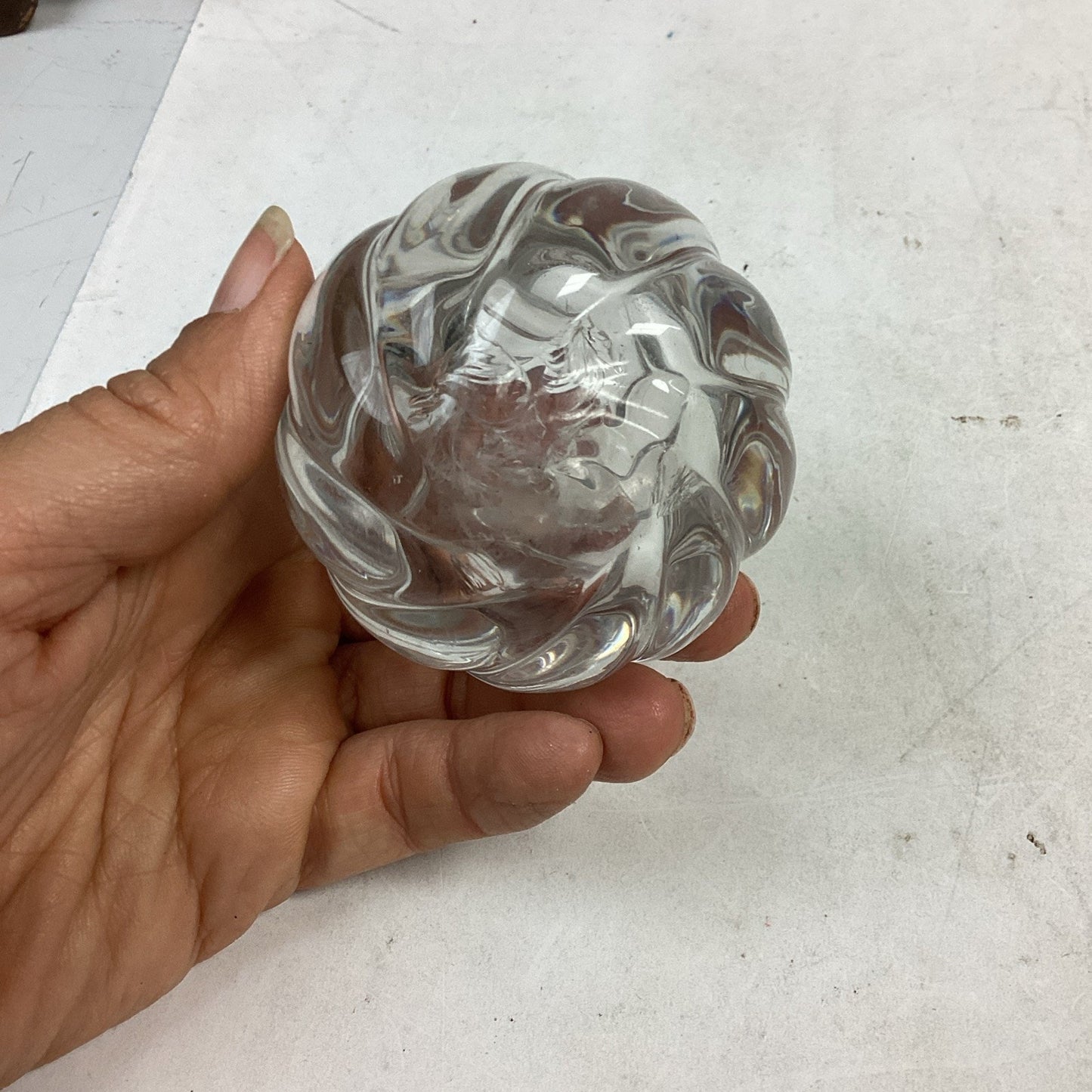 Vintage Hand Blown Swirl Glass Vase - 2.75”Hx1”D