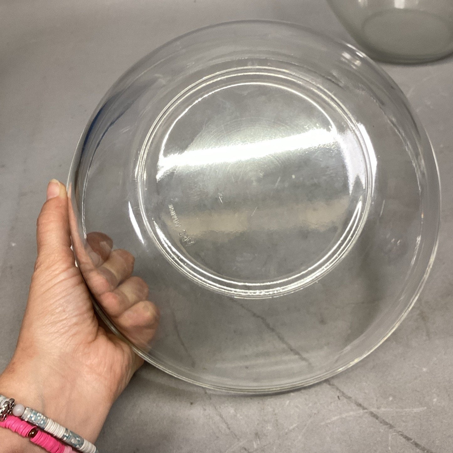 Lot Of 2 Clear Glass Arc/Arcoroc Bowls - France