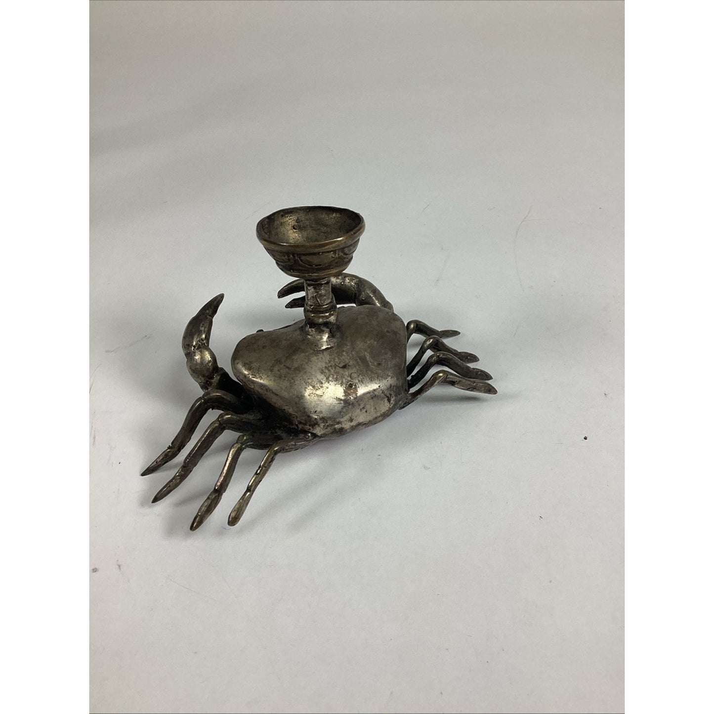 Set Of 3 Arthur Court Crab Aluminum Taper Candle Holders