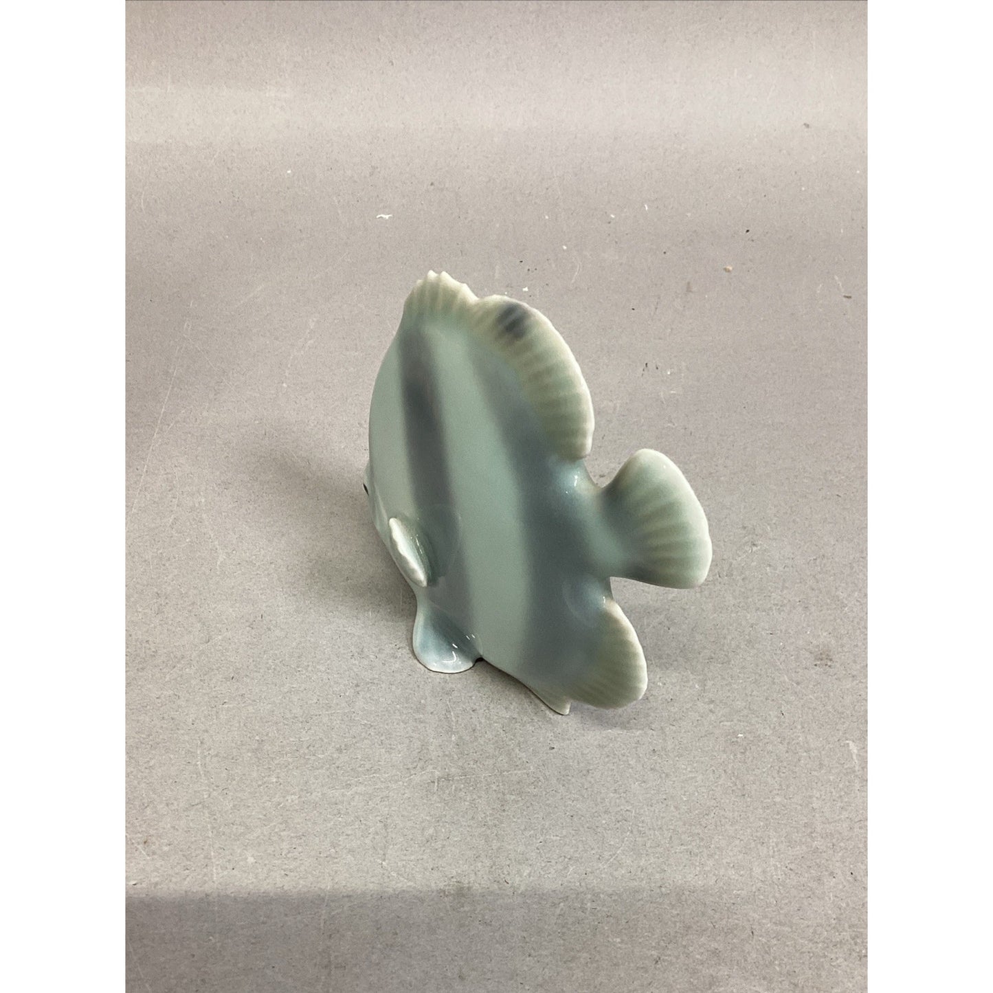 Vintage Porcelain Blue Fish Figurine - 4.25x1.5x3.25”