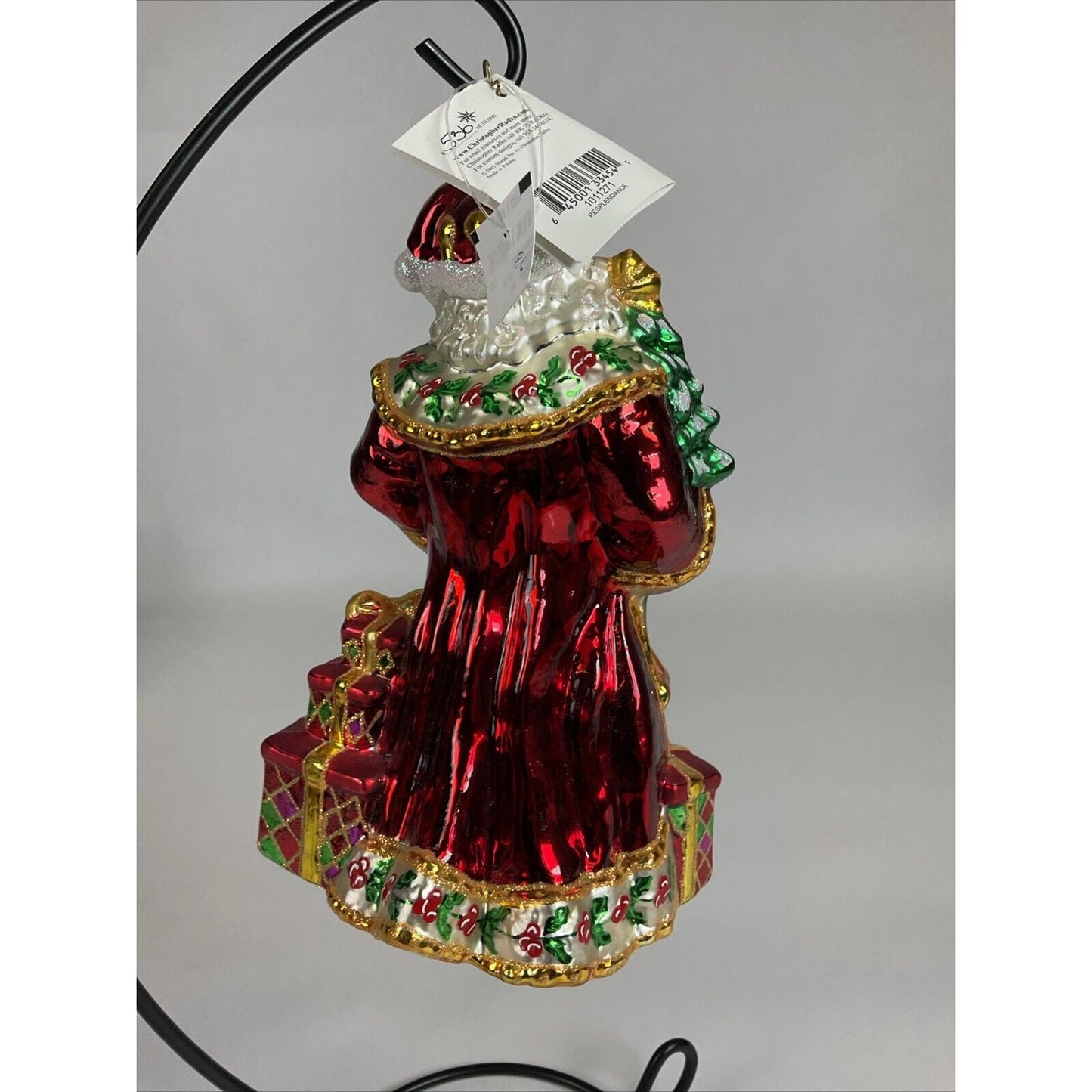 Christopher Radko 2004 Resplendance Santa Limited Edition Ornament & Tags