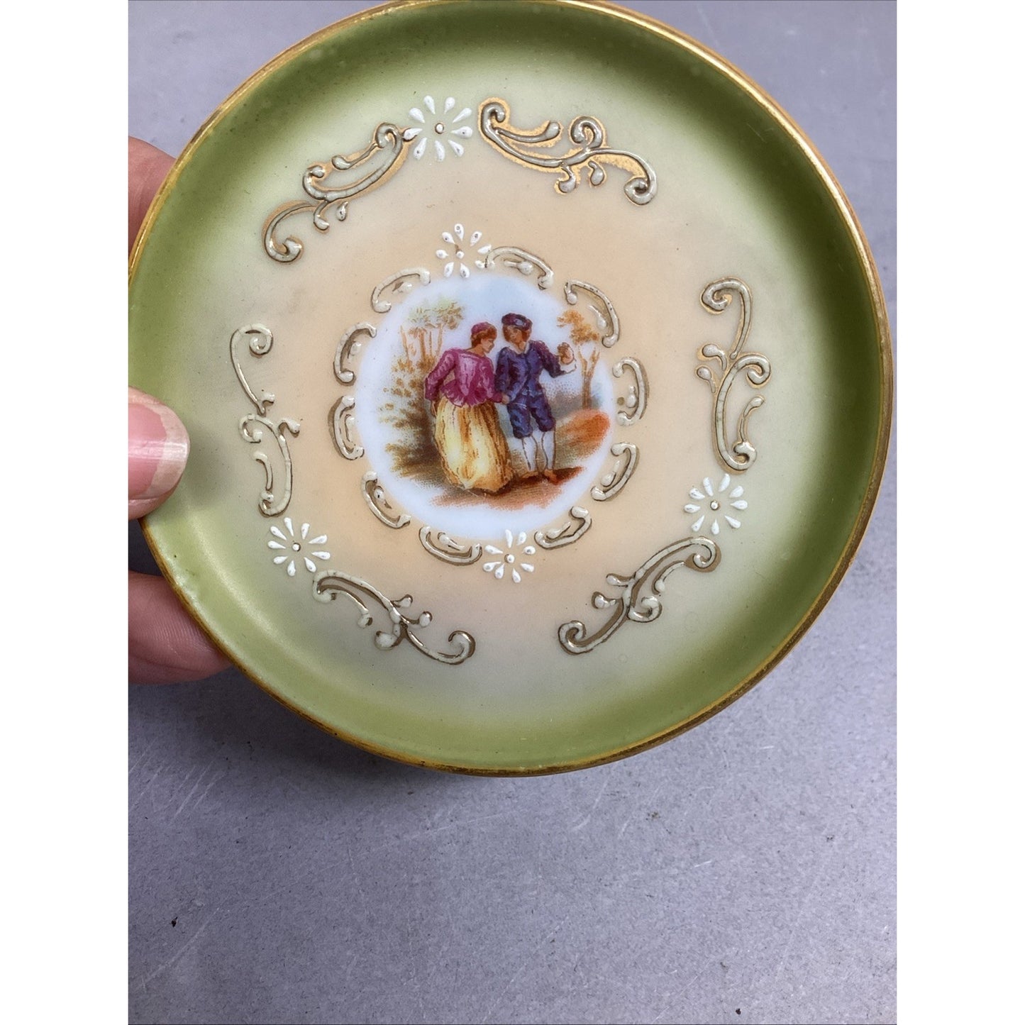 S.G.K. China Trinket Dish/Coaster - Hand Painted In Japan - 3.5”D