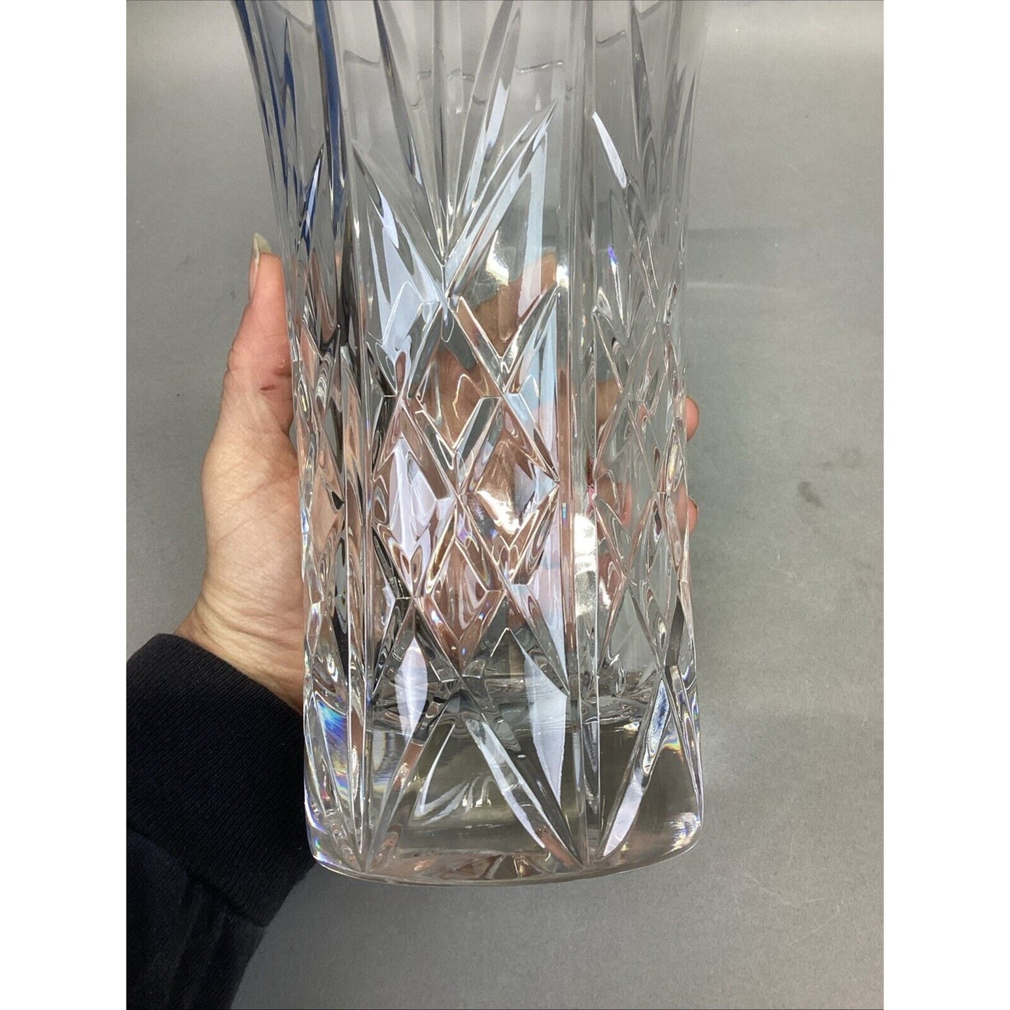Royal Gallery 24% Lead Crystal Vase - 9.5” - Made In Croatia