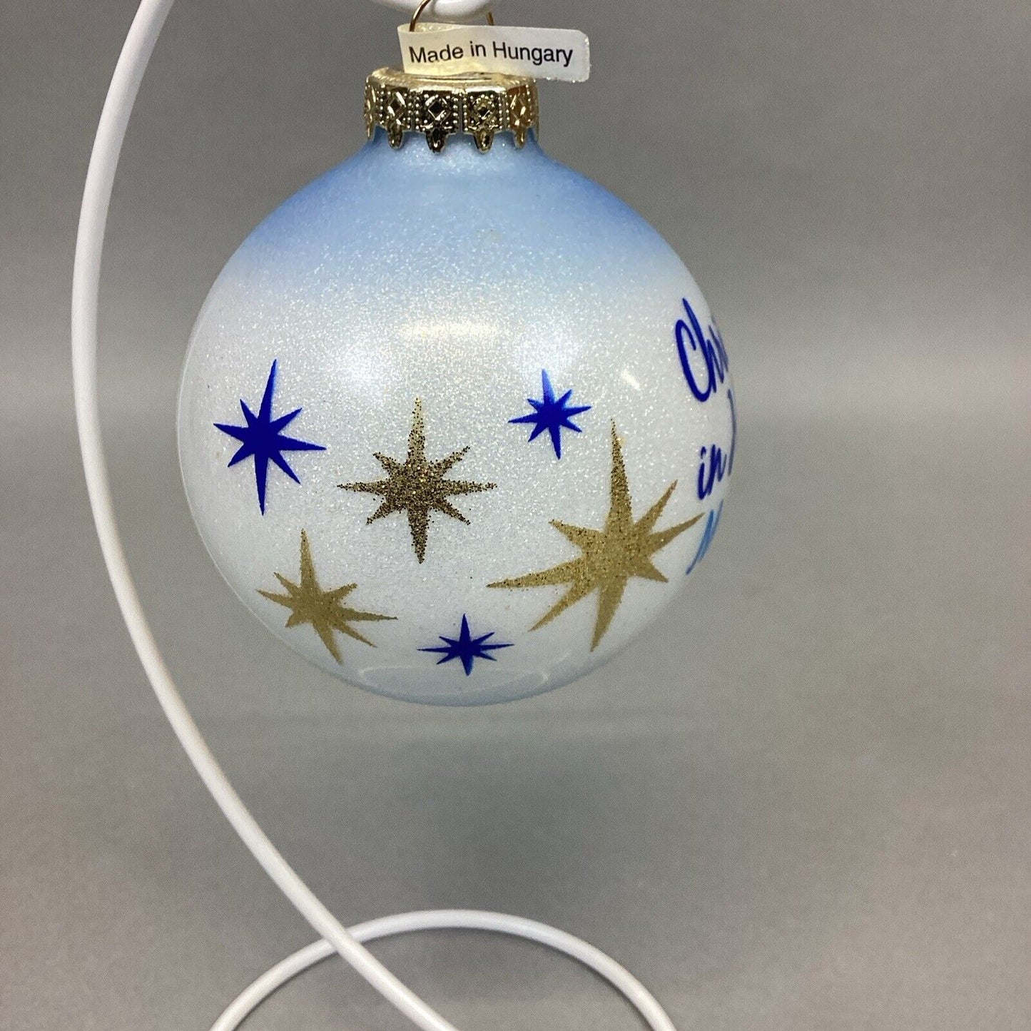 Christmas In Heaven - Personalized Hand Painted Glass Christmas Ornament