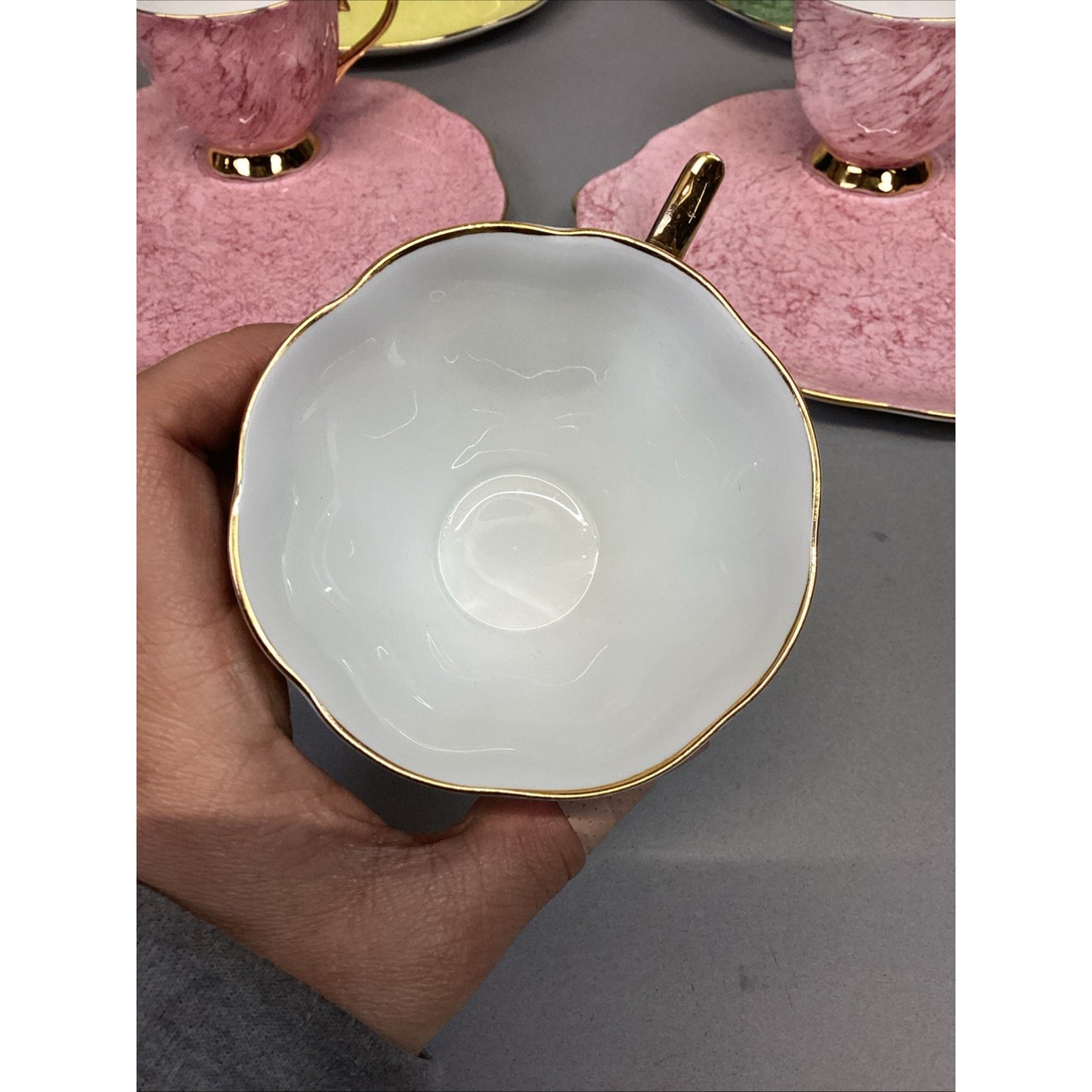 11 Pc Royal Albert Gossamer England Cups, Saucer Snack, Luncheon Plates