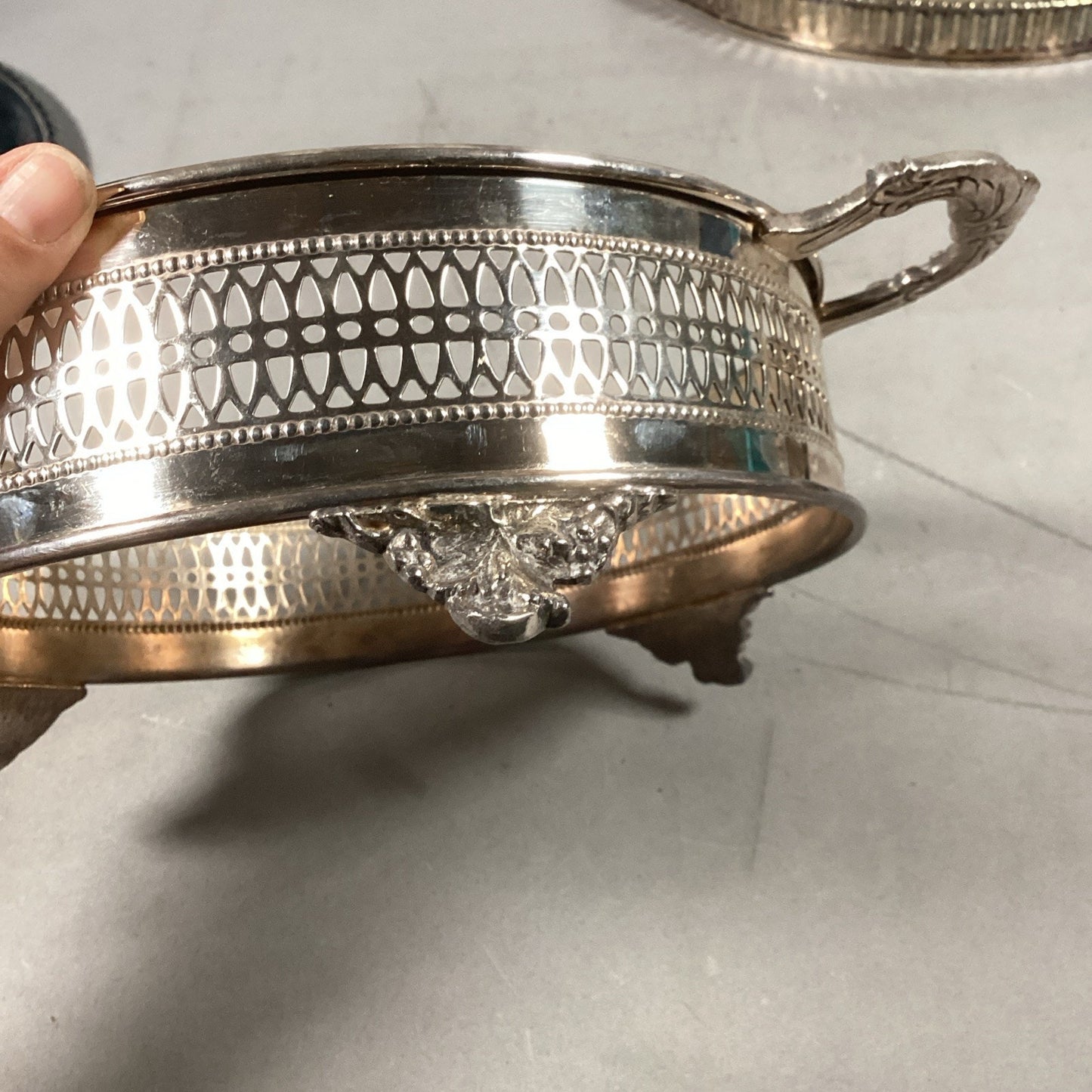 Set Of Vintage Silver Plated Serving Dishes Trays