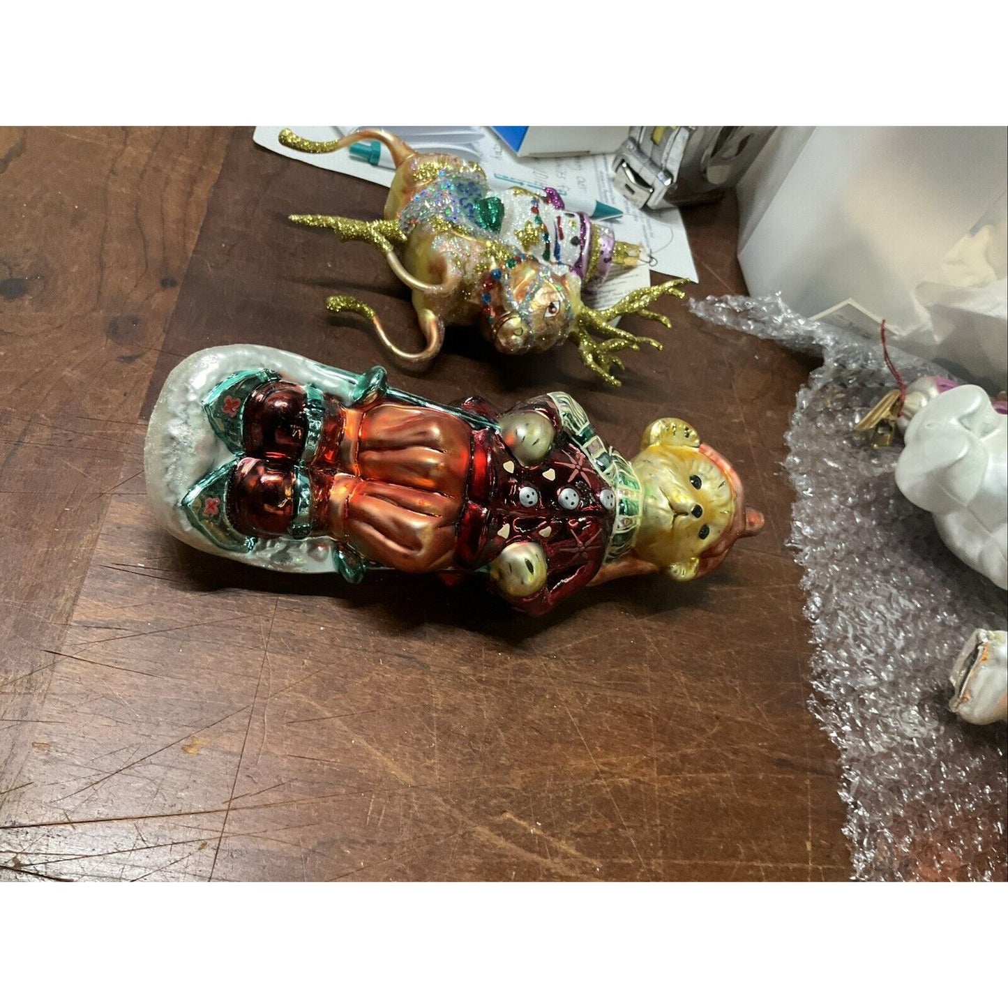 Radko Vanderbear Sleddin And Skiddadlin + Snowman Riding Vixen Reindeer / Damage