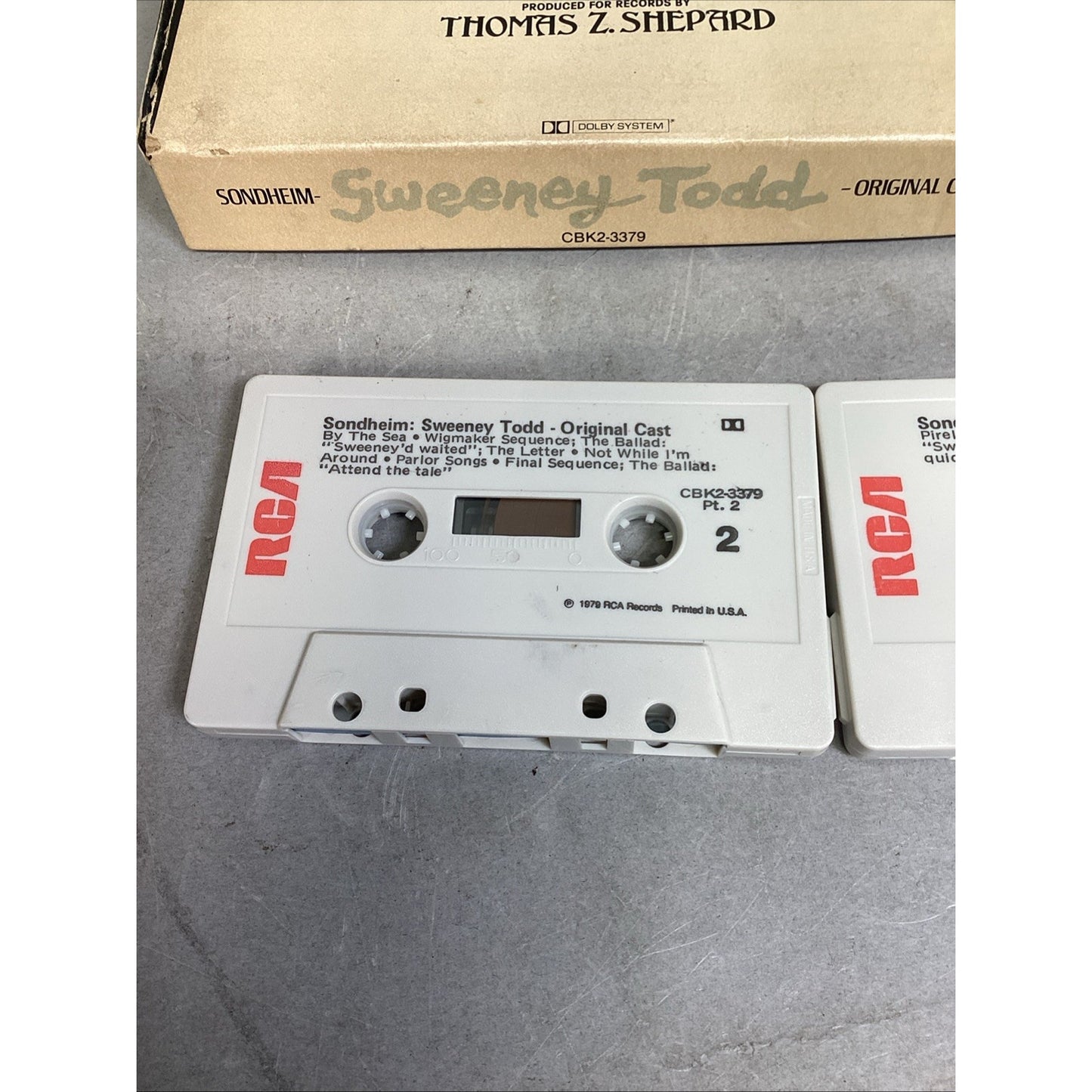 2 - Sweeney Todd The Demon Barber of Fleet Street 1979 Cast Recording Cassettes